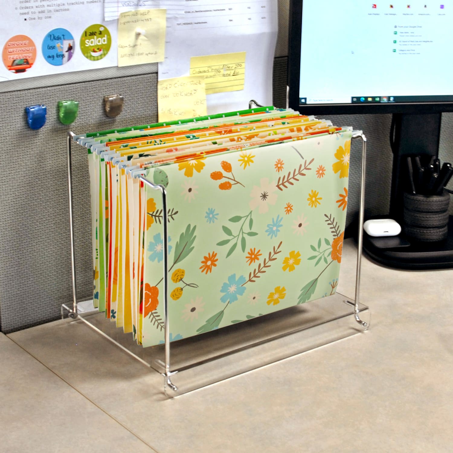 Azar Displays File Desk Holder, Letter Size, 13-1/4inH x 10inW x 11inD, Clear - Image 4