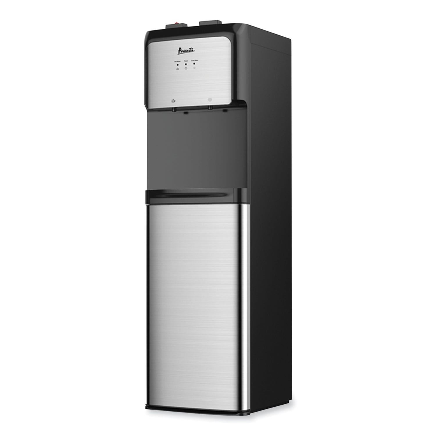 Avanti Bottom-Loading Water Dispenser with UV Light, 3 to 5 Gallon, 41-1/4inH x 14inW x 14inD, Black/Stainless Steel - Image 3