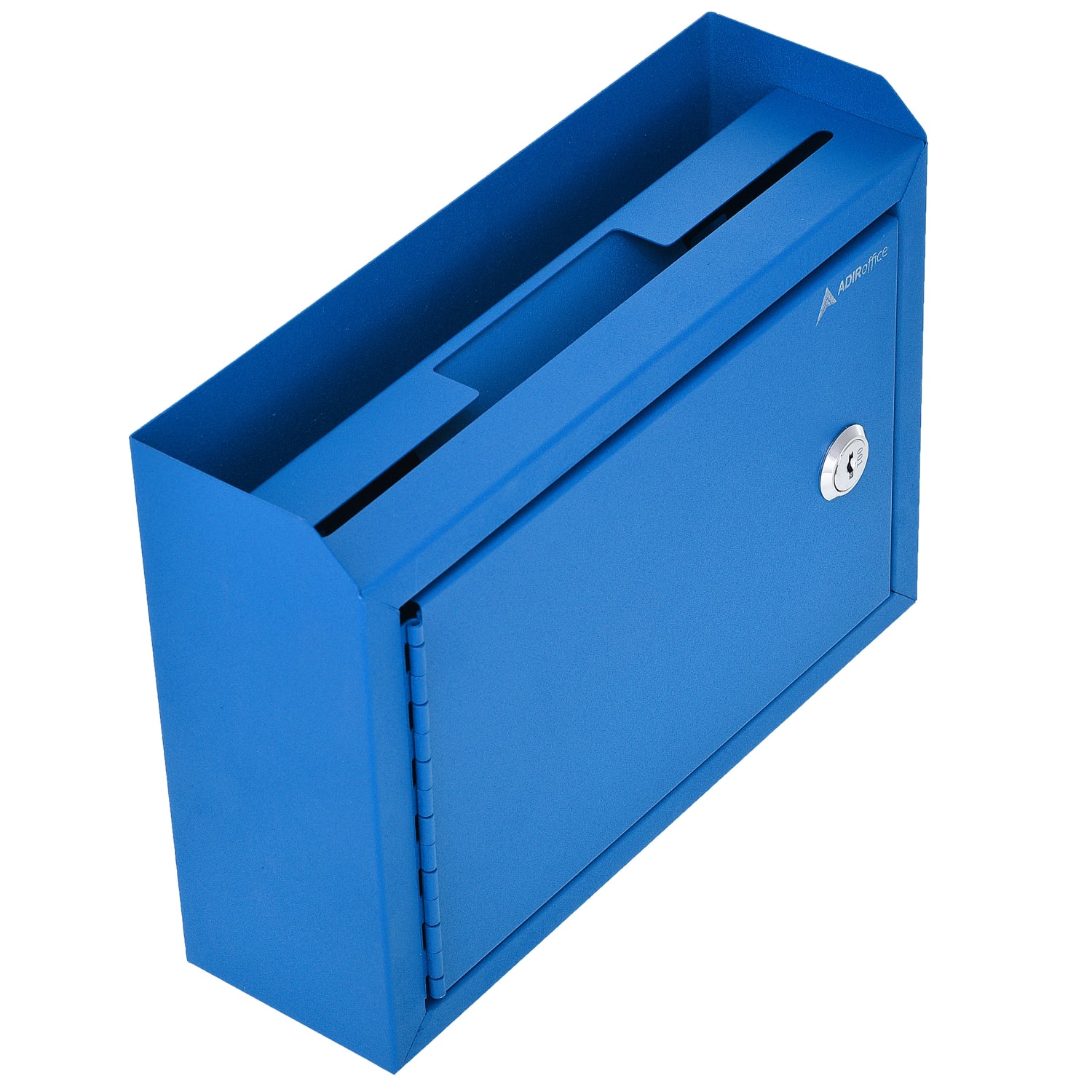 Alpine AdirOffice Medium Size Steel Multi-Purpose Suggestion Drop Box, 7-1/2inH x 9-13/16inW, 3-7/16inD, Blue - Image 5