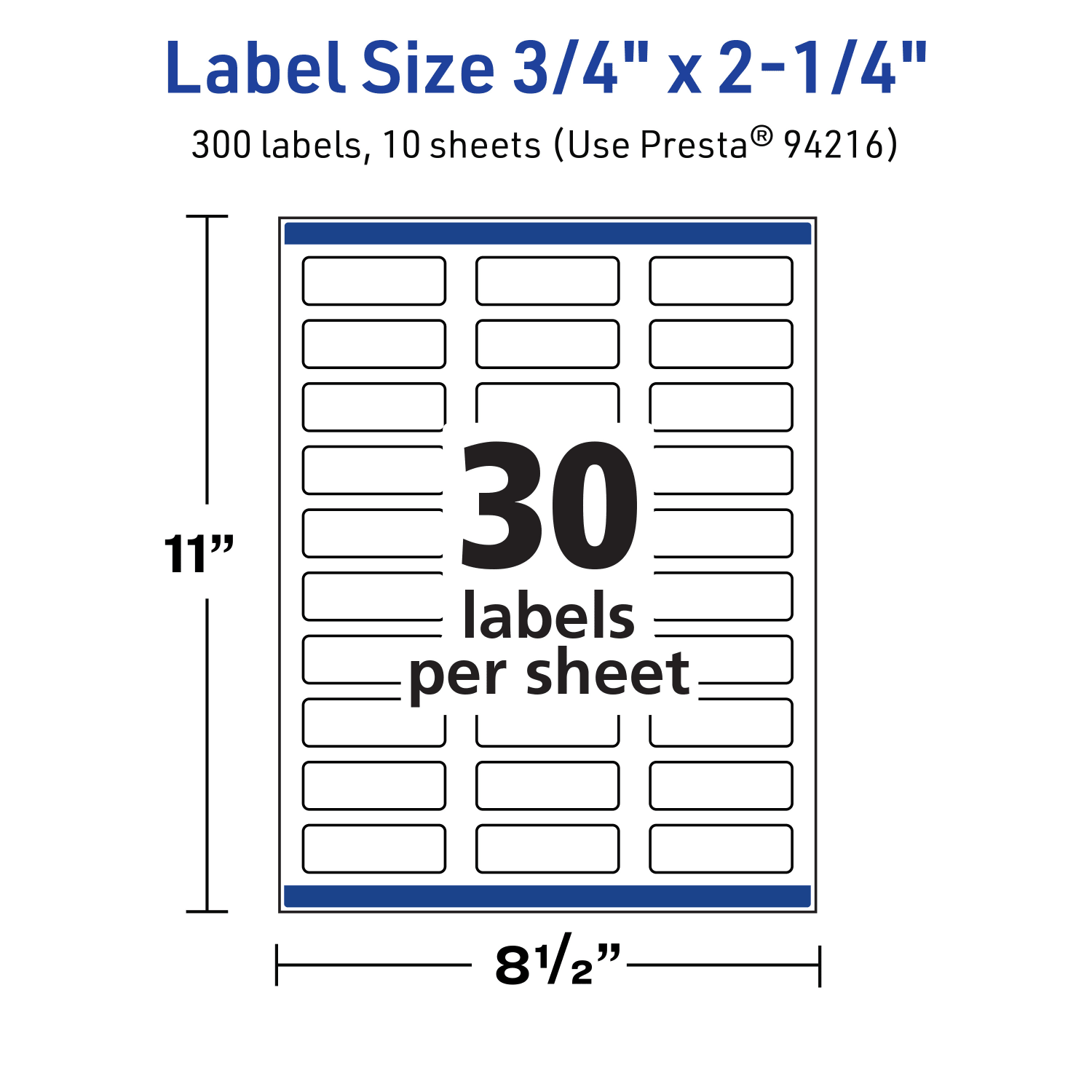 Avery Print-To-The-Edge TrueBlock Labels With Sure Feed, 94216-TWMP10, Rectangle, 3/4in x 2-1/4in, Matte White, Pack Of 300 - Image 6