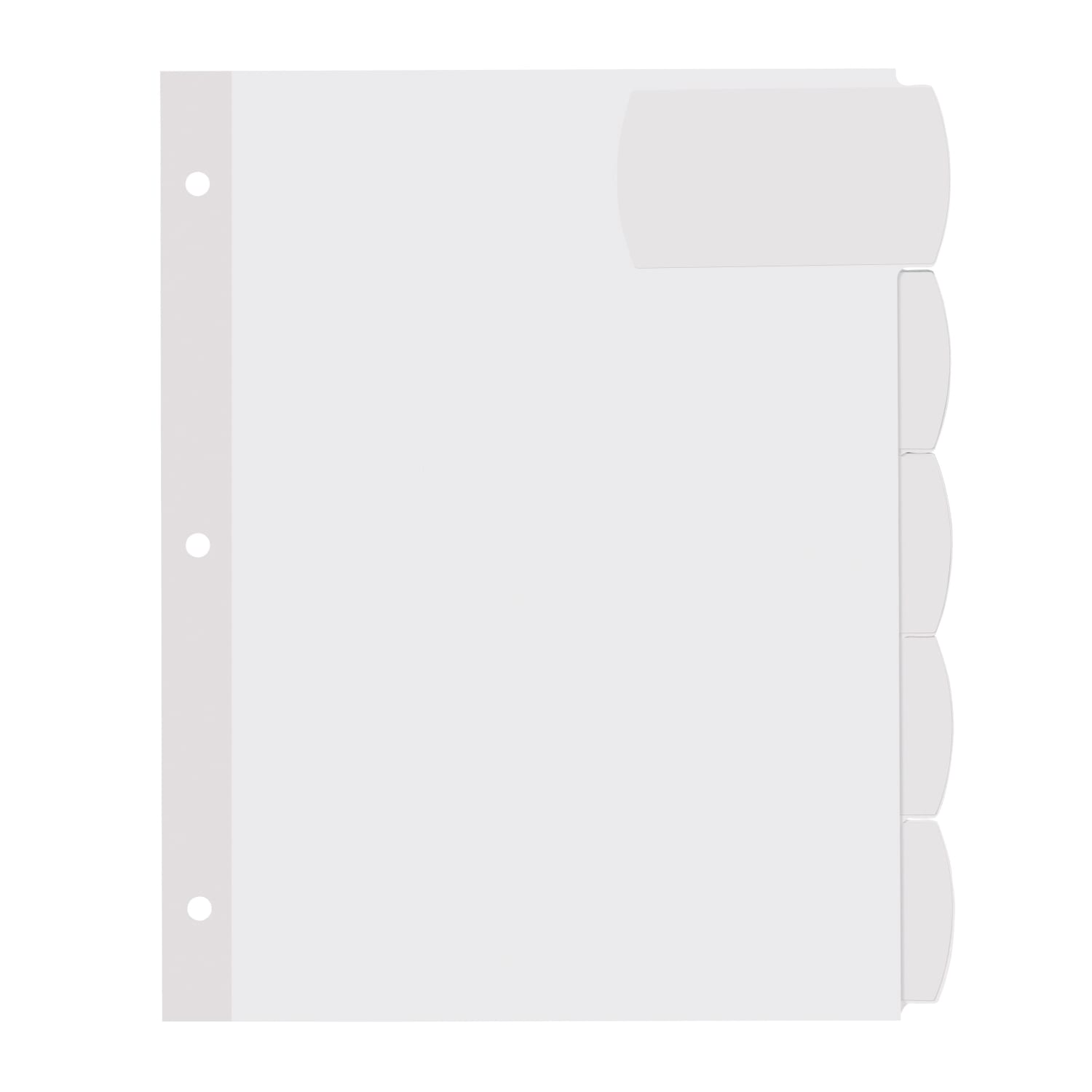 Avery Big Tab Printable Large Label Dividers With Easy Peel, 8 1/2in x 11in, 5 Tab, White, Pack Of 4 - Image 3