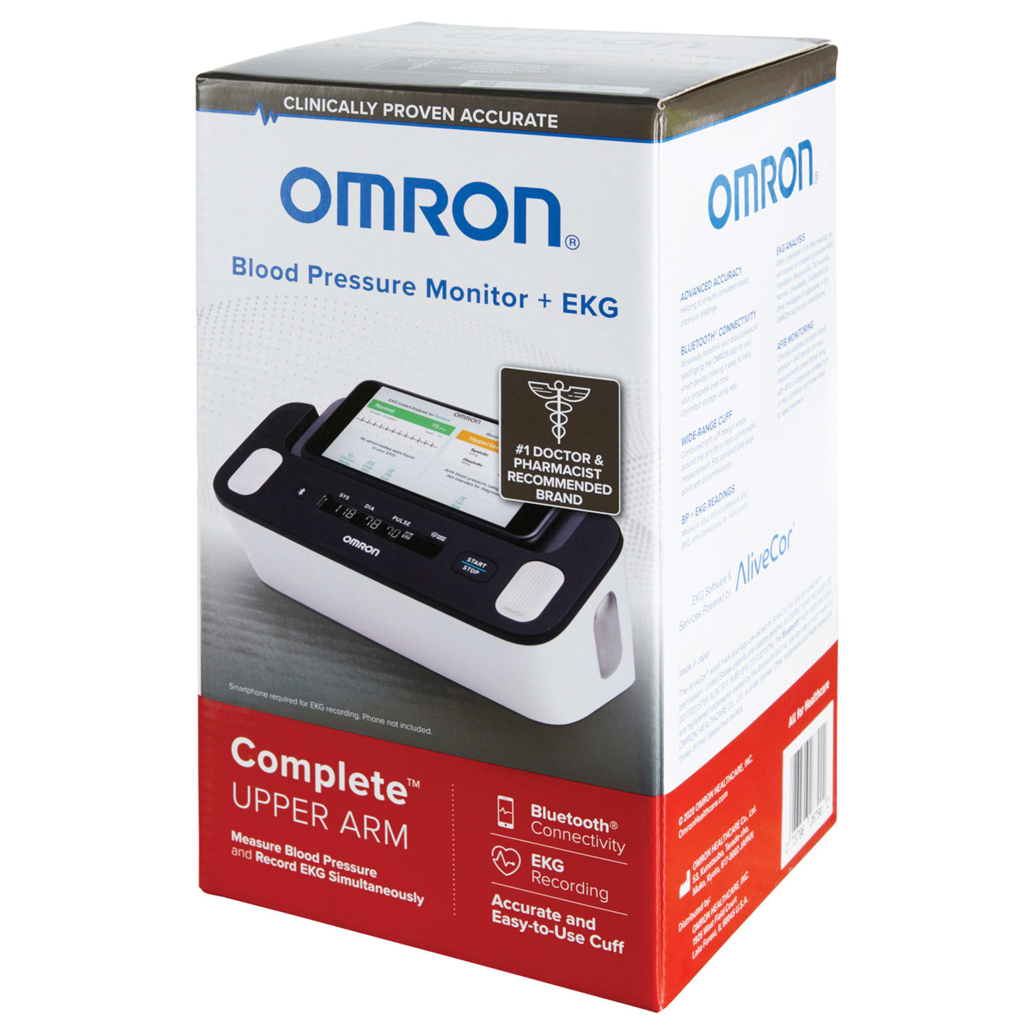 Omron Complete Wireless OMRBP7900 Upper Arm Blood Pressure Monitor And Single-Lead EKG Monitor With Cuff - Image 5