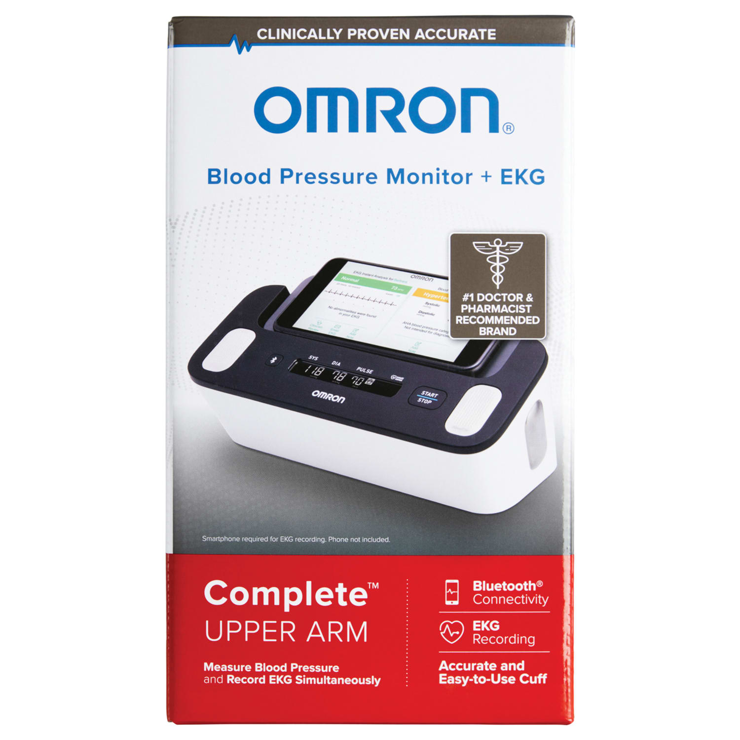 Omron Complete Wireless OMRBP7900 Upper Arm Blood Pressure Monitor And Single-Lead EKG Monitor With Cuff - Image 6