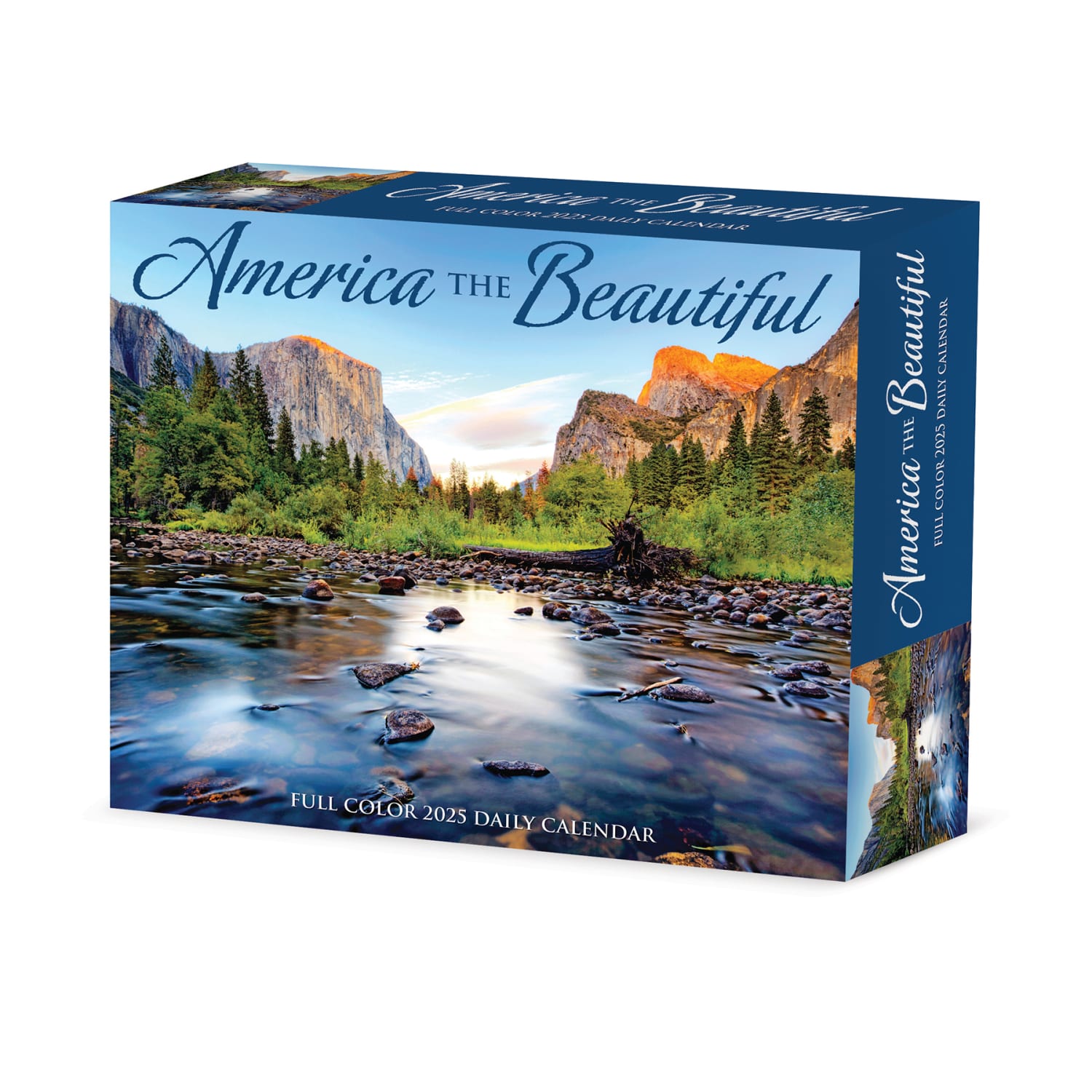 2025 Willow Creek Press Daily Desk Box Calendar, Scenic, 5-1/2in x 6-1/4in, America the Beautiful, January To December, 40577