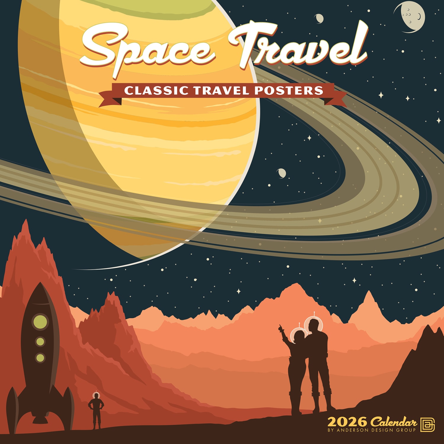 2026 Willow Creek Press Art & Design Monthly Wall Calendar, 12in x 12in, Space Travel (ADG), January To December, 52877 - Image 3