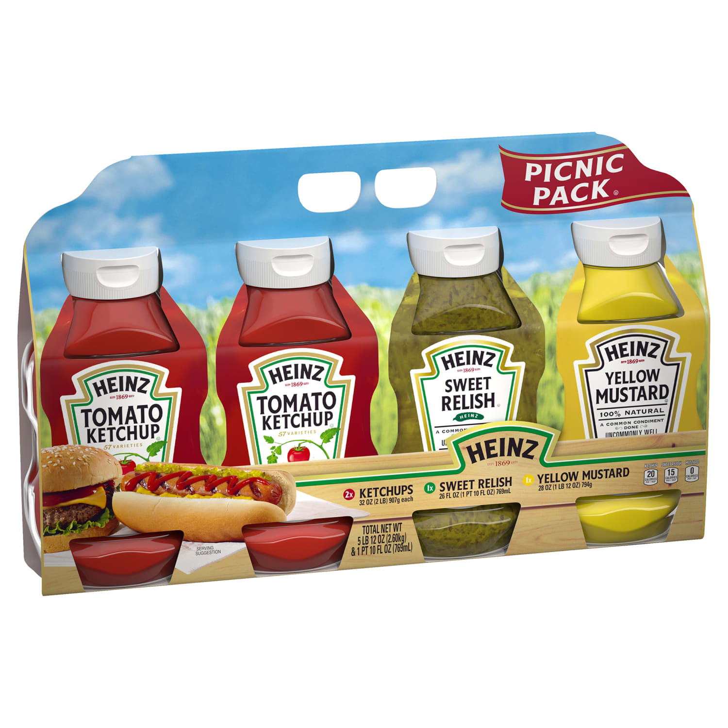 Heinz Condiment Picnic Pack, 26 Oz, Pack Of 4 Bottles - Image 3