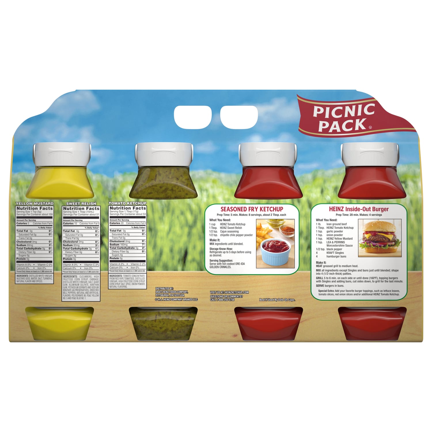 Heinz Condiment Picnic Pack, 26 Oz, Pack Of 4 Bottles - Image 5