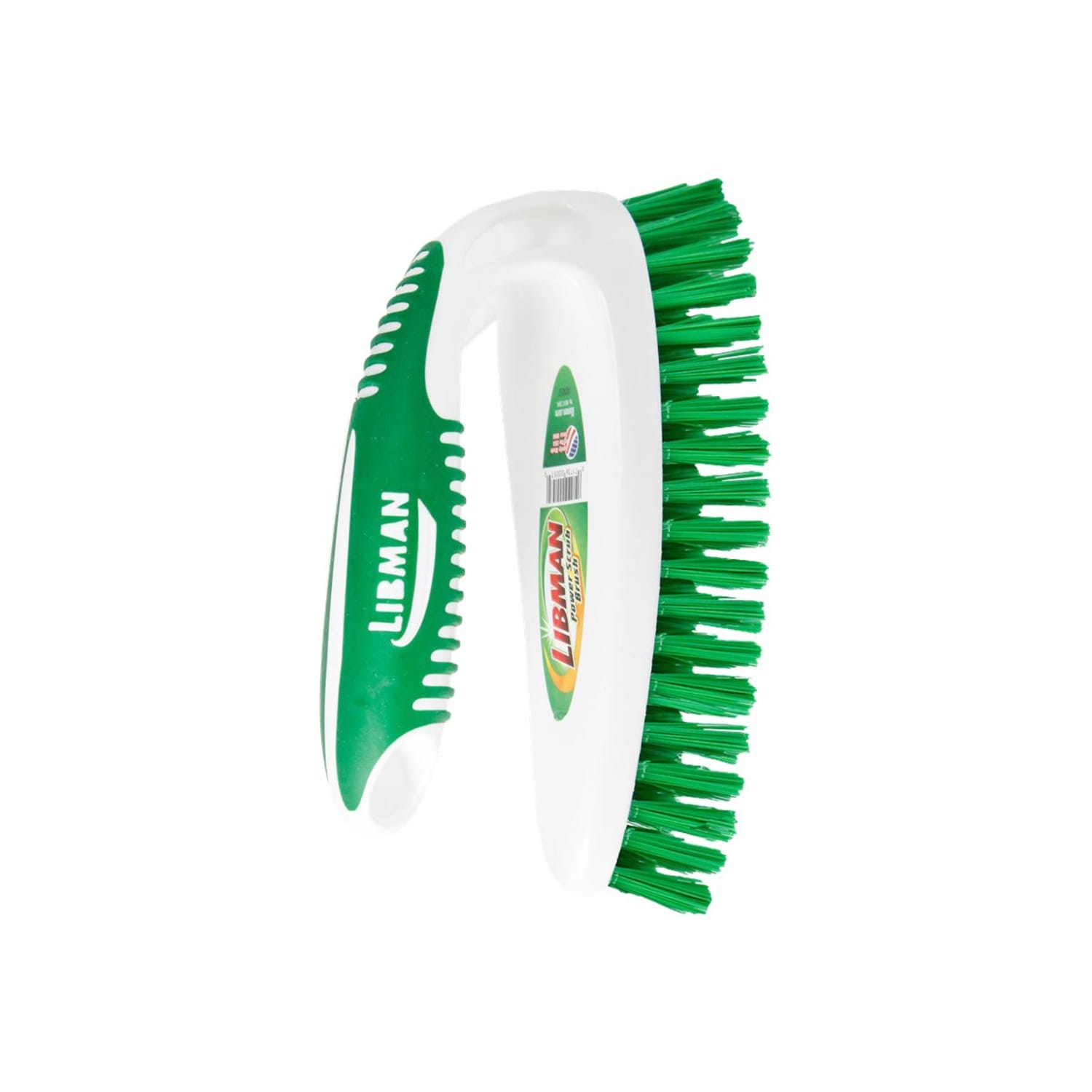 Libman Commercial Power Scrub Brushes, 7in x 2-1/2in, Green/White, Pack Of 6 Brushes - Image 4