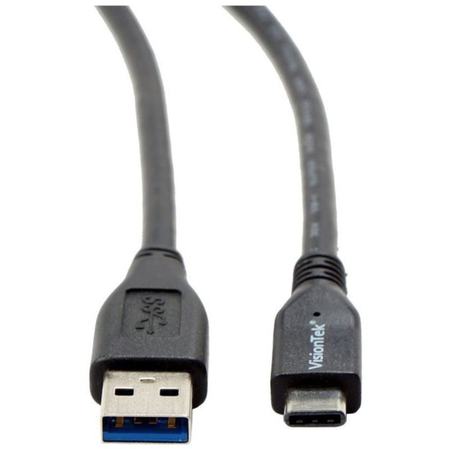 VisionTek USB-C to USB-A 1M Cable (M/M) - USB-C to USB-A 1 Meter 3.3 ft Male to Male Cable PD 60W 10Gbps Data for Laptop Ipad Dell XPS MacBook Pro - Image 4