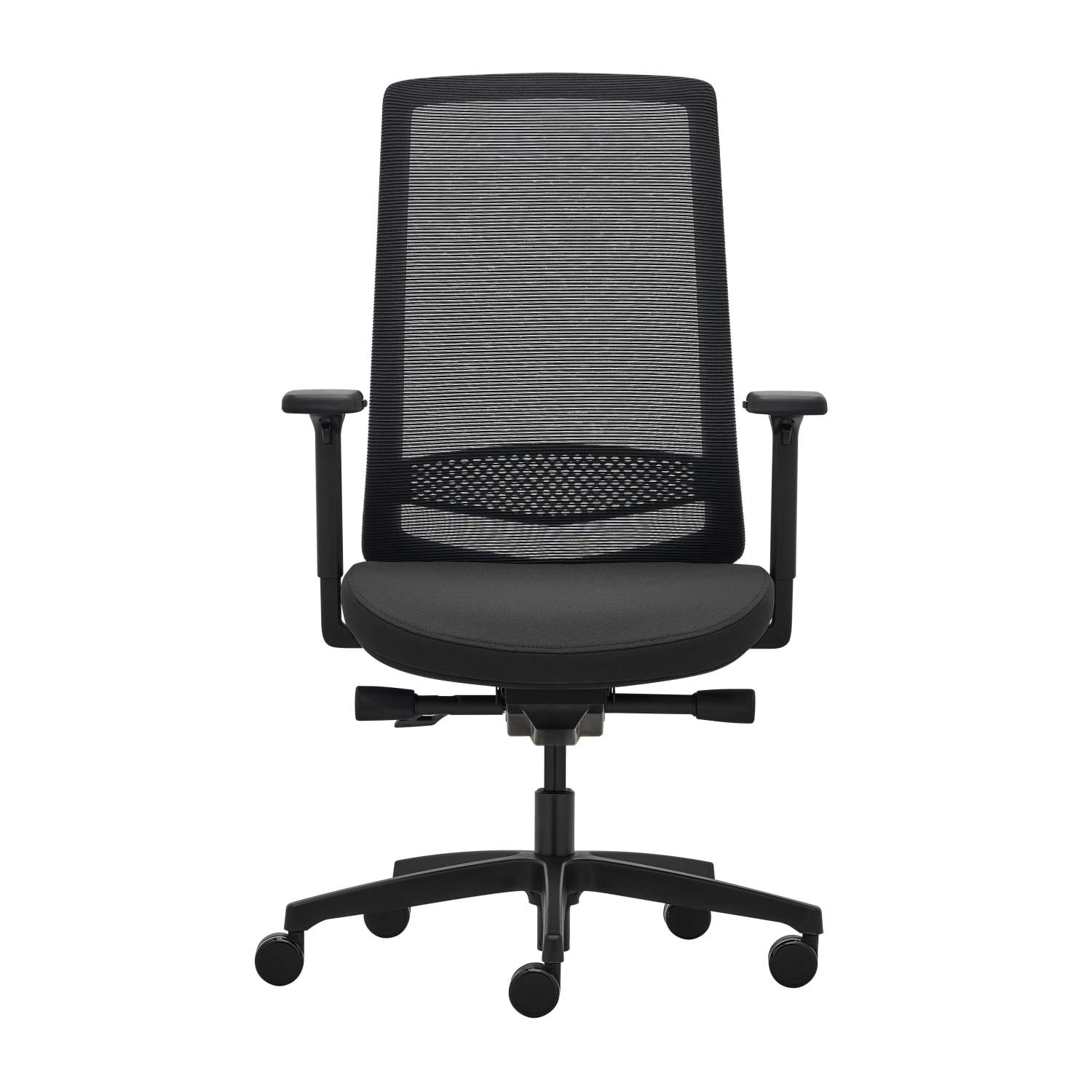 WorkPro Expanse Series Multifunction Ergonomic MeshFabric High Back Executive Chair BlackBlack BIFMA Compliant PopularChairscom