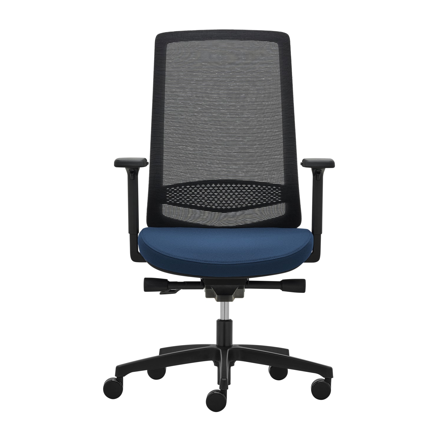 WorkPro Expanse Series Multifunction Ergonomic Mesh/Fabric High-Back Executive Chair, Black/Blue, BIFMA Compliant - Image 3