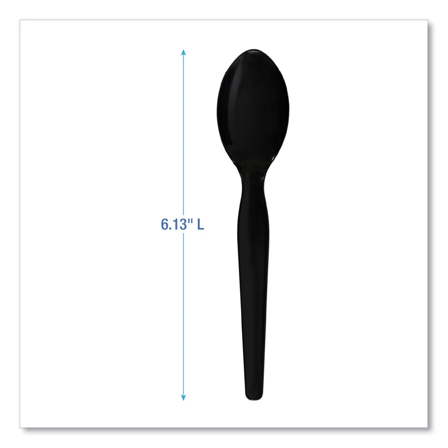 Boardwalk Heavyweight Polystyrene Cutlery, Teaspoon, 6-3/16inL, Black, Carton Of 1,000 Spoons - Image 4