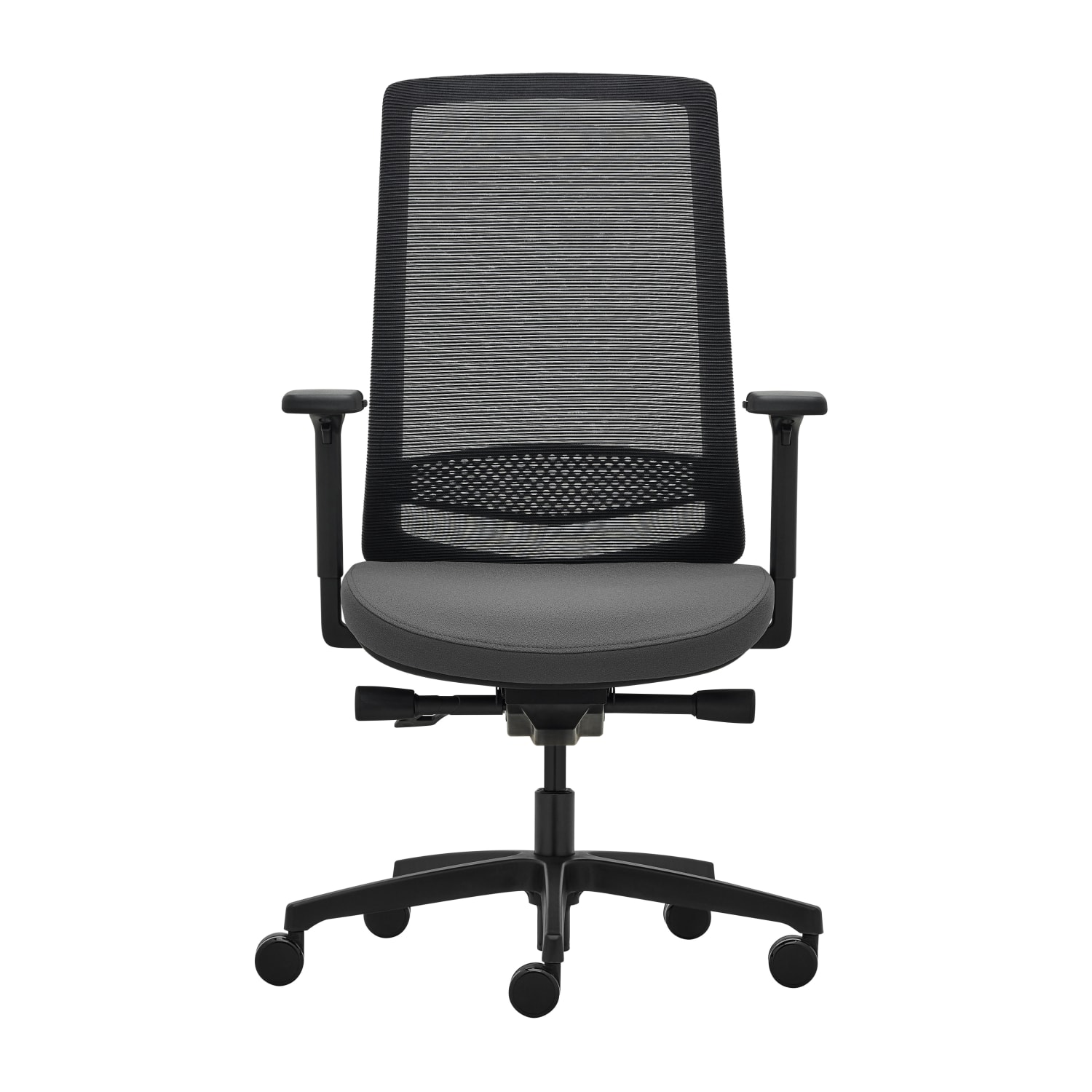 WorkPro Expanse Series Multifunction Ergonomic Mesh/Fabric High-Back Executive Chair, Black/Gray, BIFMA Compliant - Image 3
