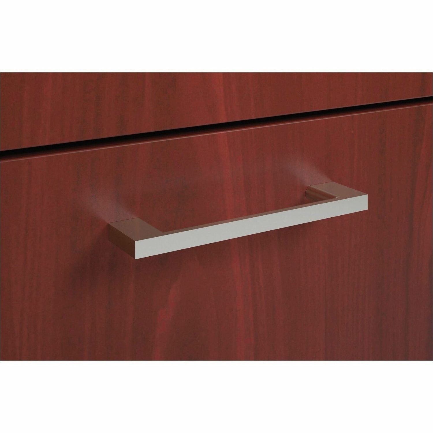 HON Bridge Pull, Set of 2, 4.3inW x 0.8inD x 0.4inH, Metal, Laminate, Silver - Image 3