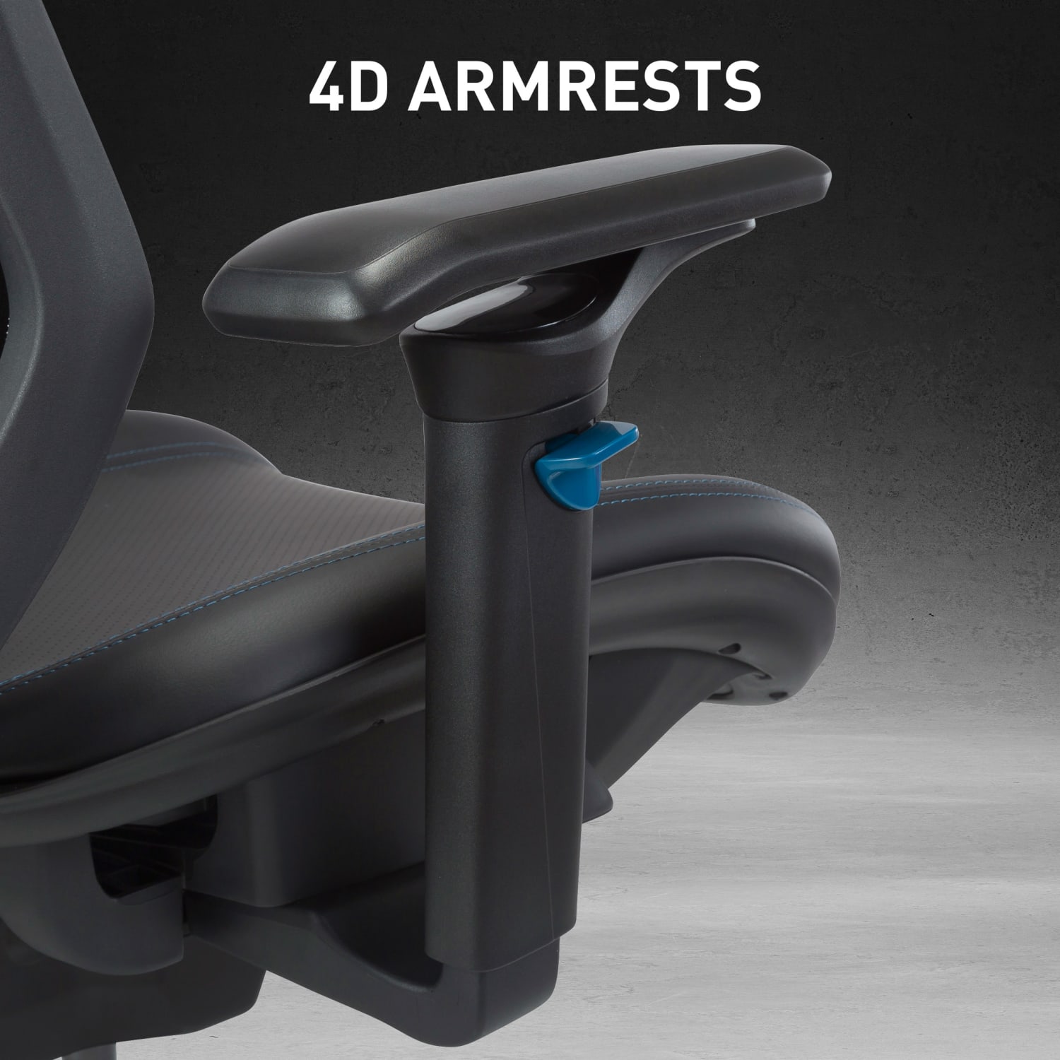 RS Gaming Eonix Ergonomic MeshVegan Leather High Back Active Chair  Footstool BlackBlue BIFMA Compliant PopularChairscom