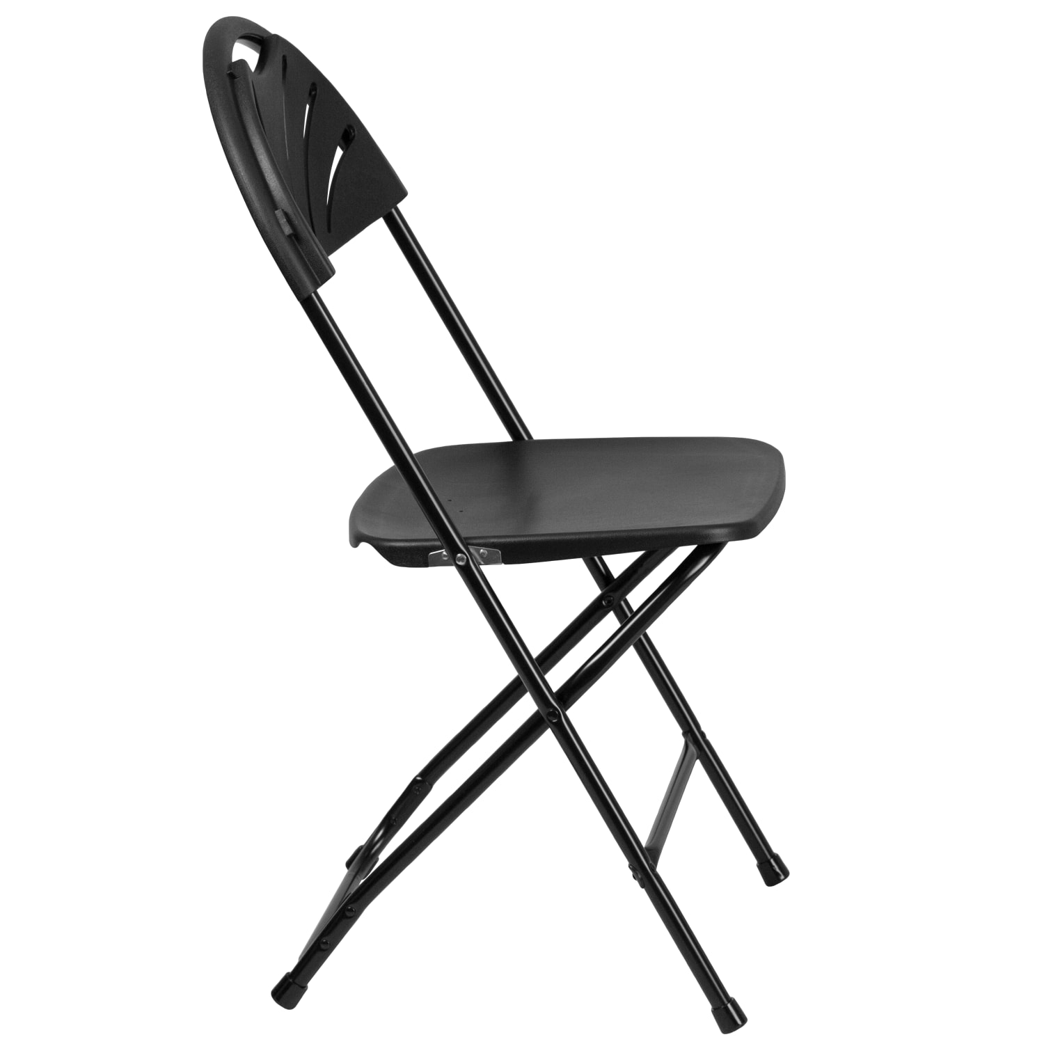 Flash Furniture HERCULES Series 650 lb Capacity Plastic Fan Back Folding Chairs Black Set Of 2 Chairs PopularChairscom