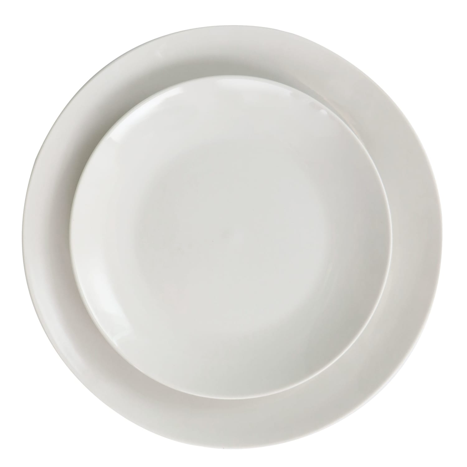 Elama Camellia 16-Piece Porcelain Double-Bowl Dinnerware Set, White - Image 5