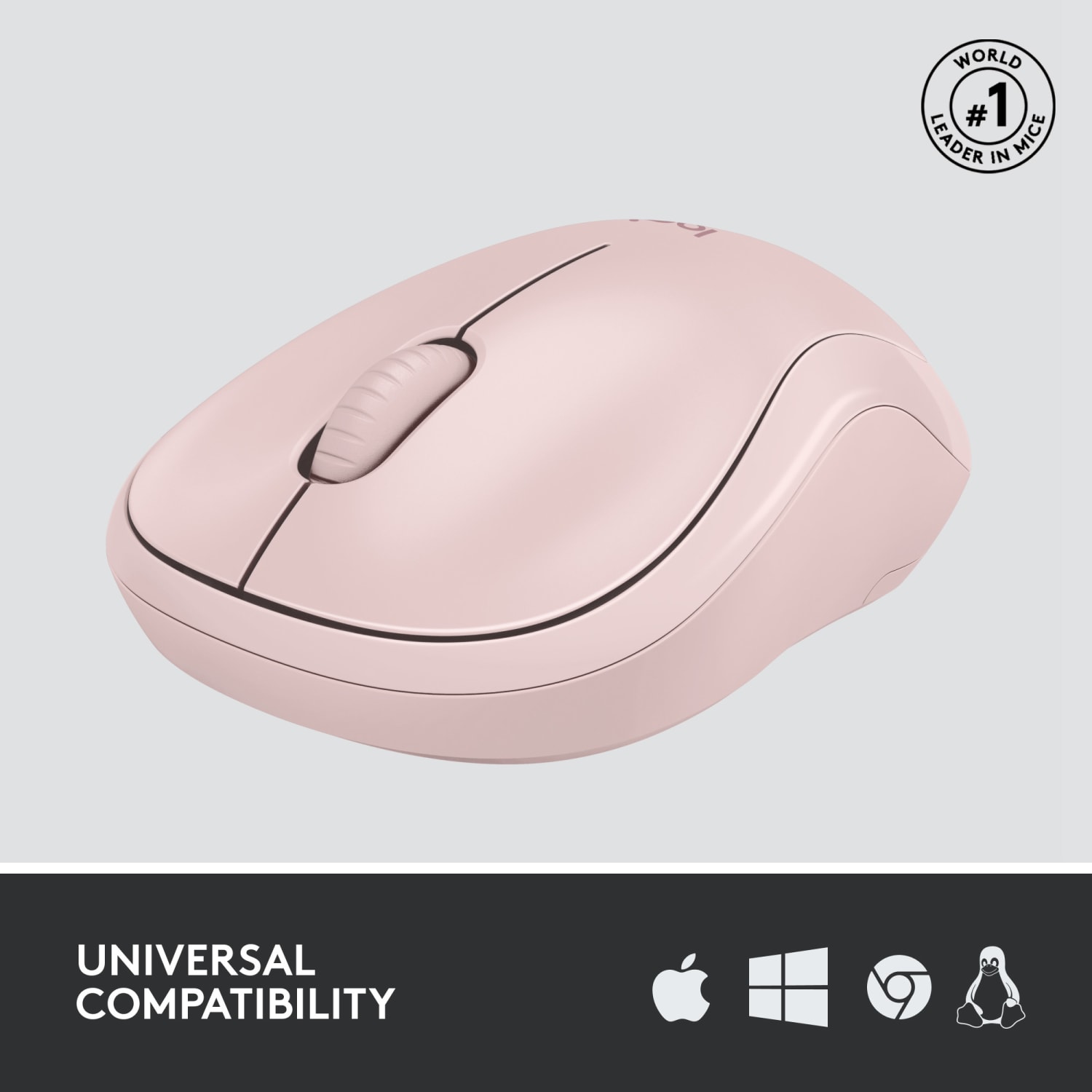 Logitech M220 SILENT Wireless Mouse, Rose - Image 5