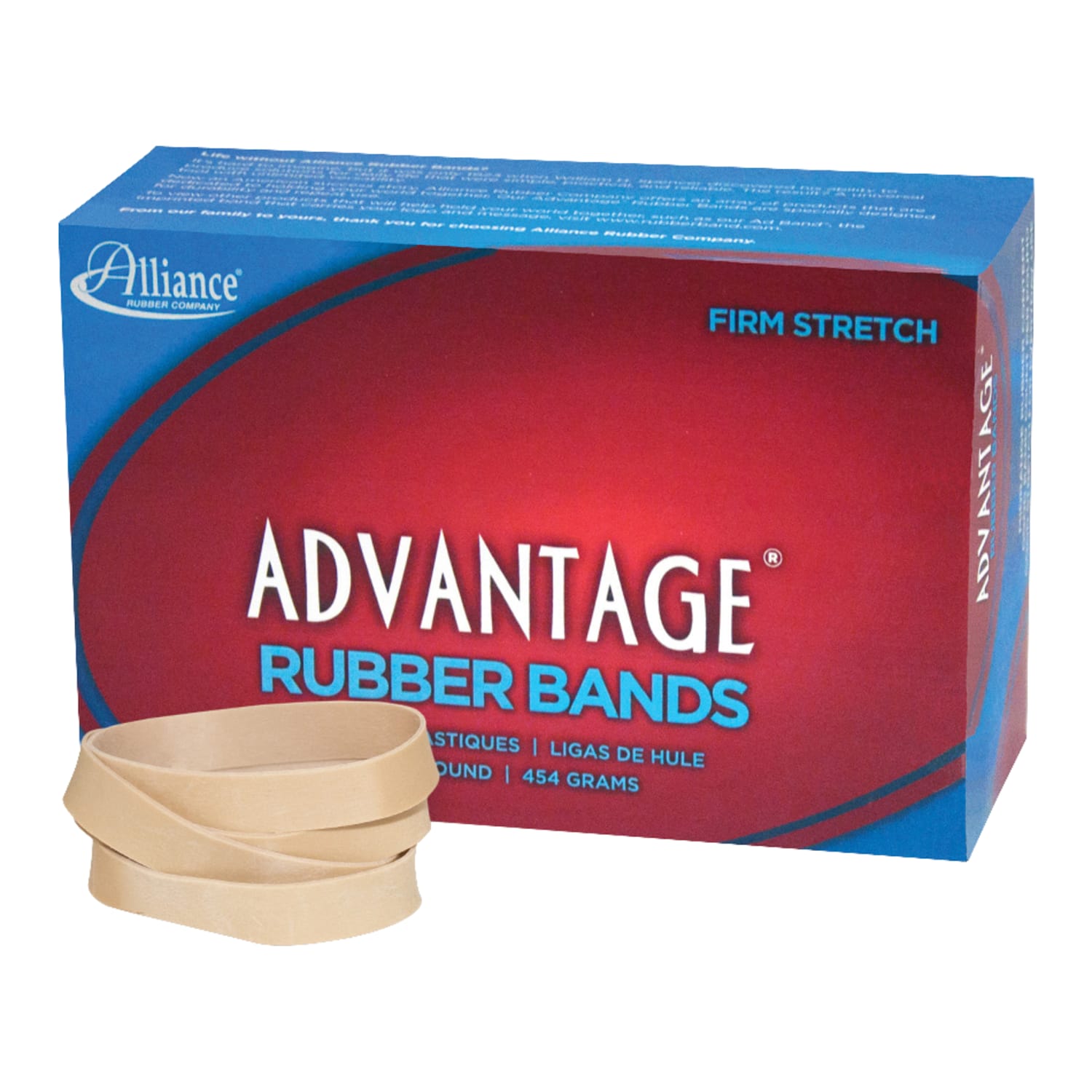 Alliance Rubber Advantage Rubber Bands, Size 84, 3 1/2in x 1/2in, Natural, Box Of 150