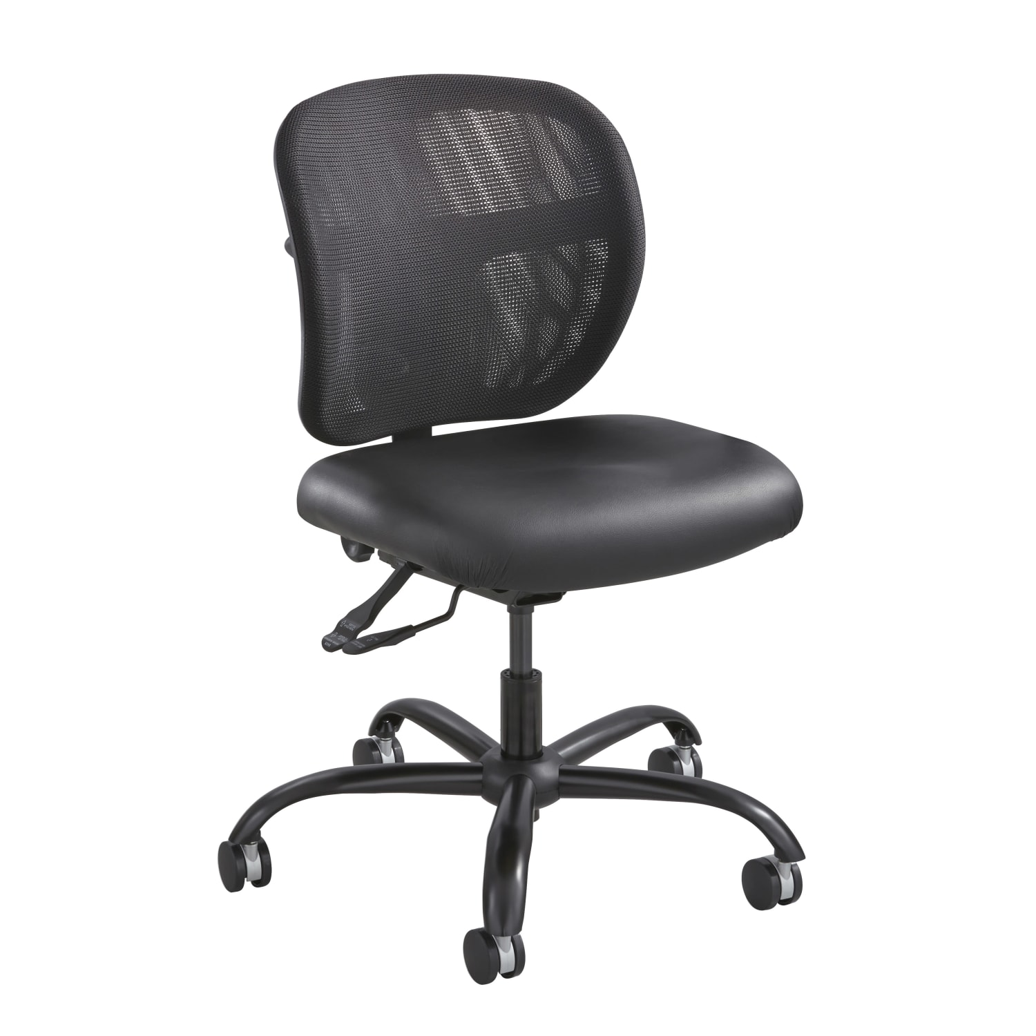 Safco Vue Intensive Use Mesh Task Chair, Black Vinyl