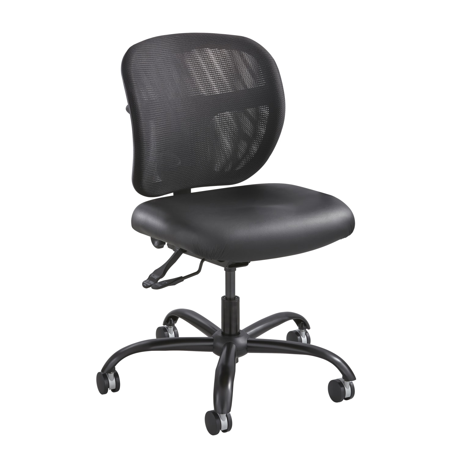 Safco Vue Intensive Use Mesh Task Chair, Black Vinyl