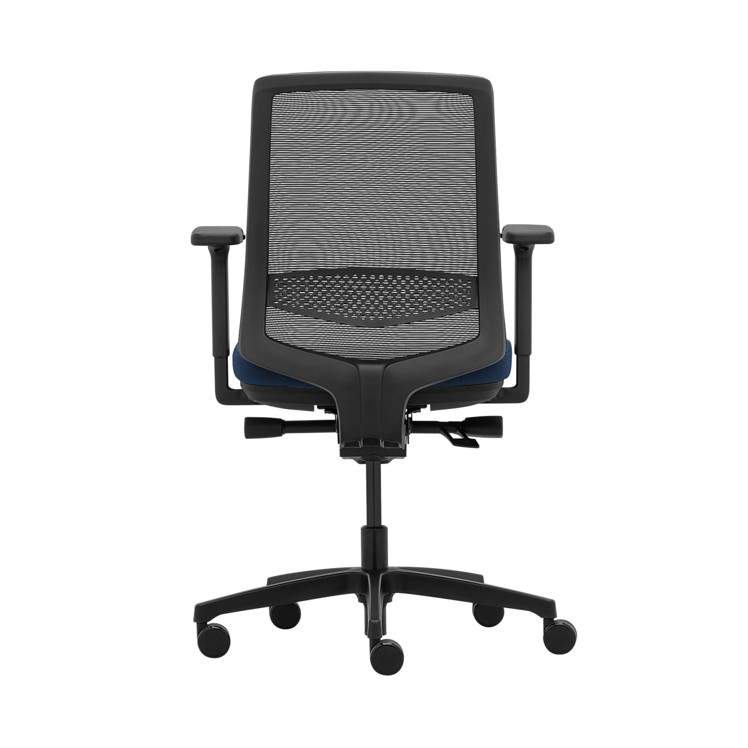 WorkPro Expanse Series Multifunction Ergonomic MeshFabric Mid Back Manager Chair BlackBlue BIFMA Compliant PopularChairscom