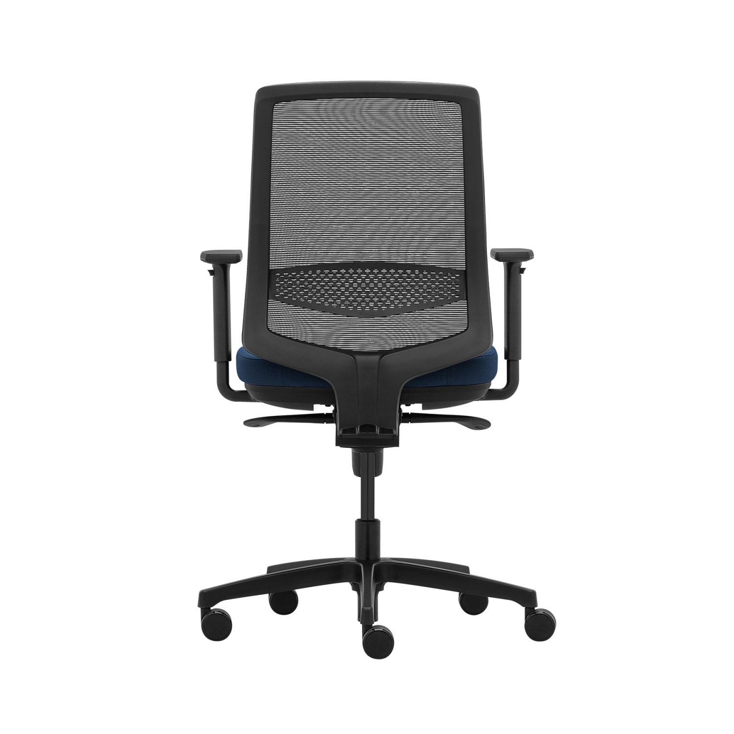 WorkPro Expanse Series Ergonomic MeshFabric Mid Back Task Chair BlackBlue BIFMA Compliant PopularChairscom