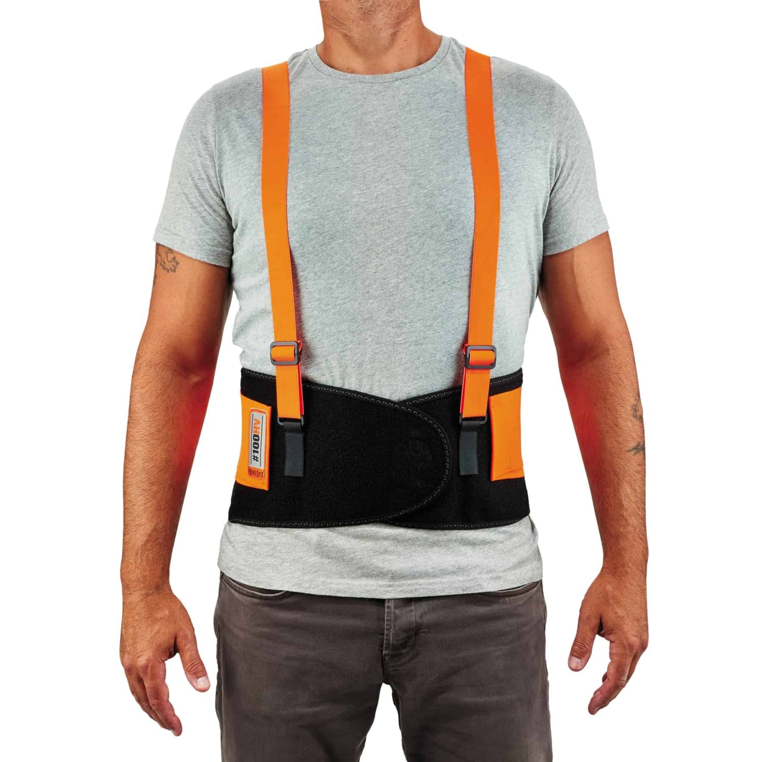 Ergodyne ProFlex 100HV Economy Back Support, 4X, Orange - Image 3
