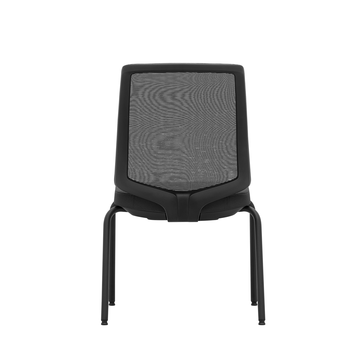 WorkPro Expanse Series Mesh/Fabric Guest Chairs, Black/Black, Set Of 2 Chairs - Image 5