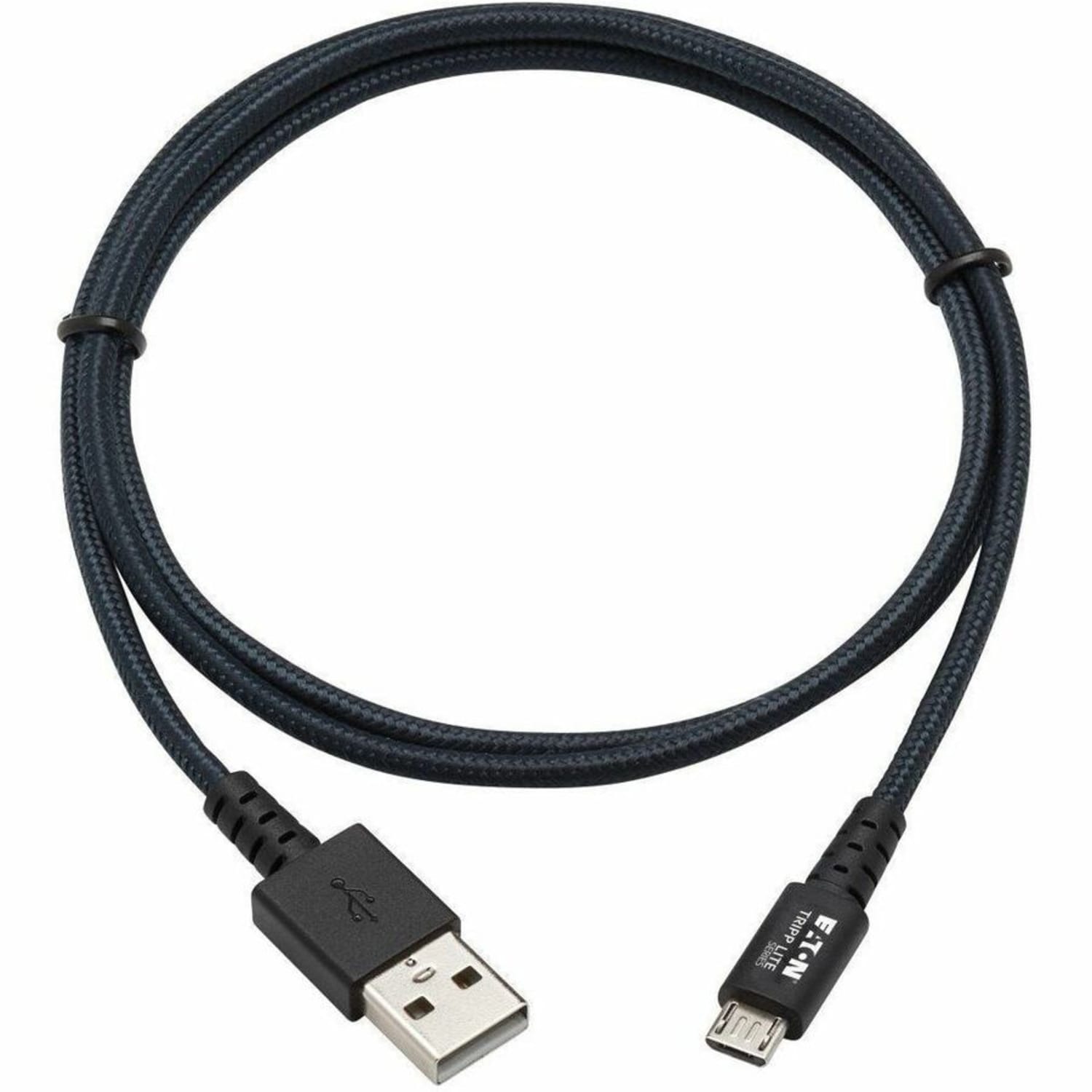 Tripp Lite Heavy Duty USB-A To USB Micro-B Charging Sync Cable, 3in, Gray - Image 3