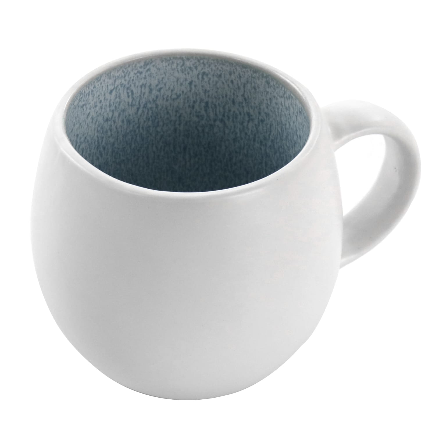 Elama Mocha 16-Piece Stoneware Dinnerware Set, Blue - Image 4