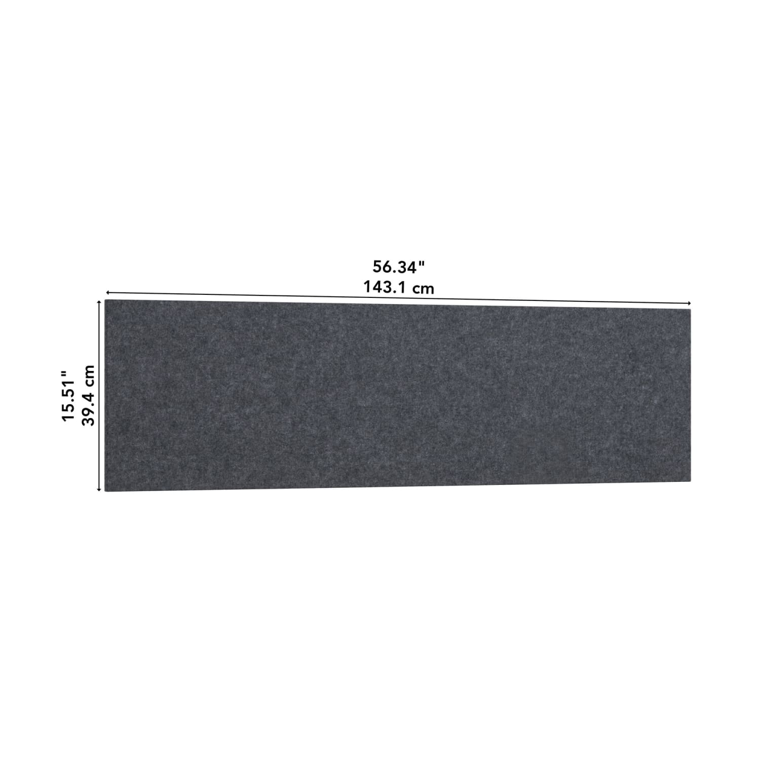 Bush Business Furniture 57inW x 16inH Acoustic Tackboard, Cool Charcoal, Standard Delivery - Image 4