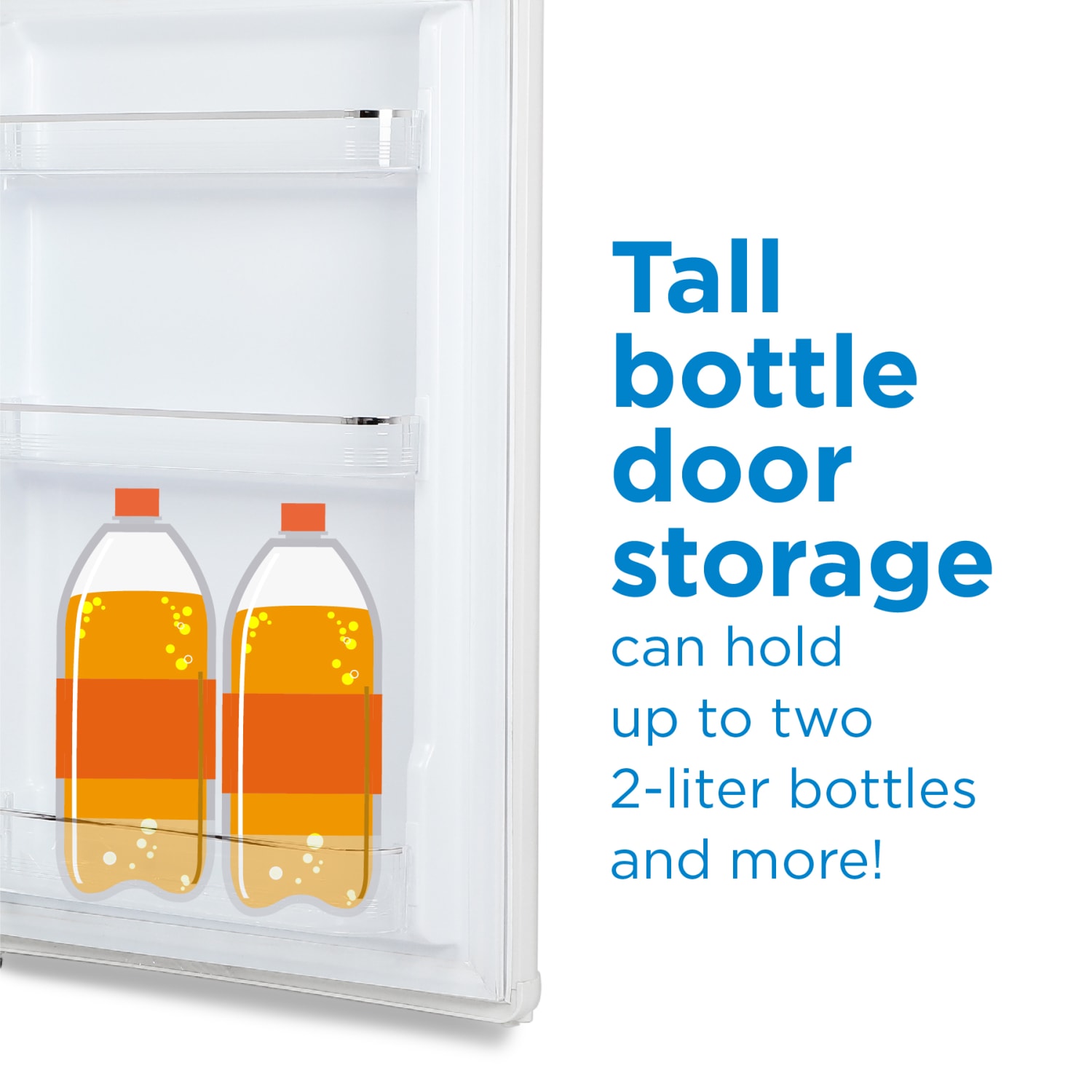 Commercial Cool Retro 4.4 Cu. Ft. Mini All-Refrigerator With 2 Slide-Out Glass Shelves, White - Image 6