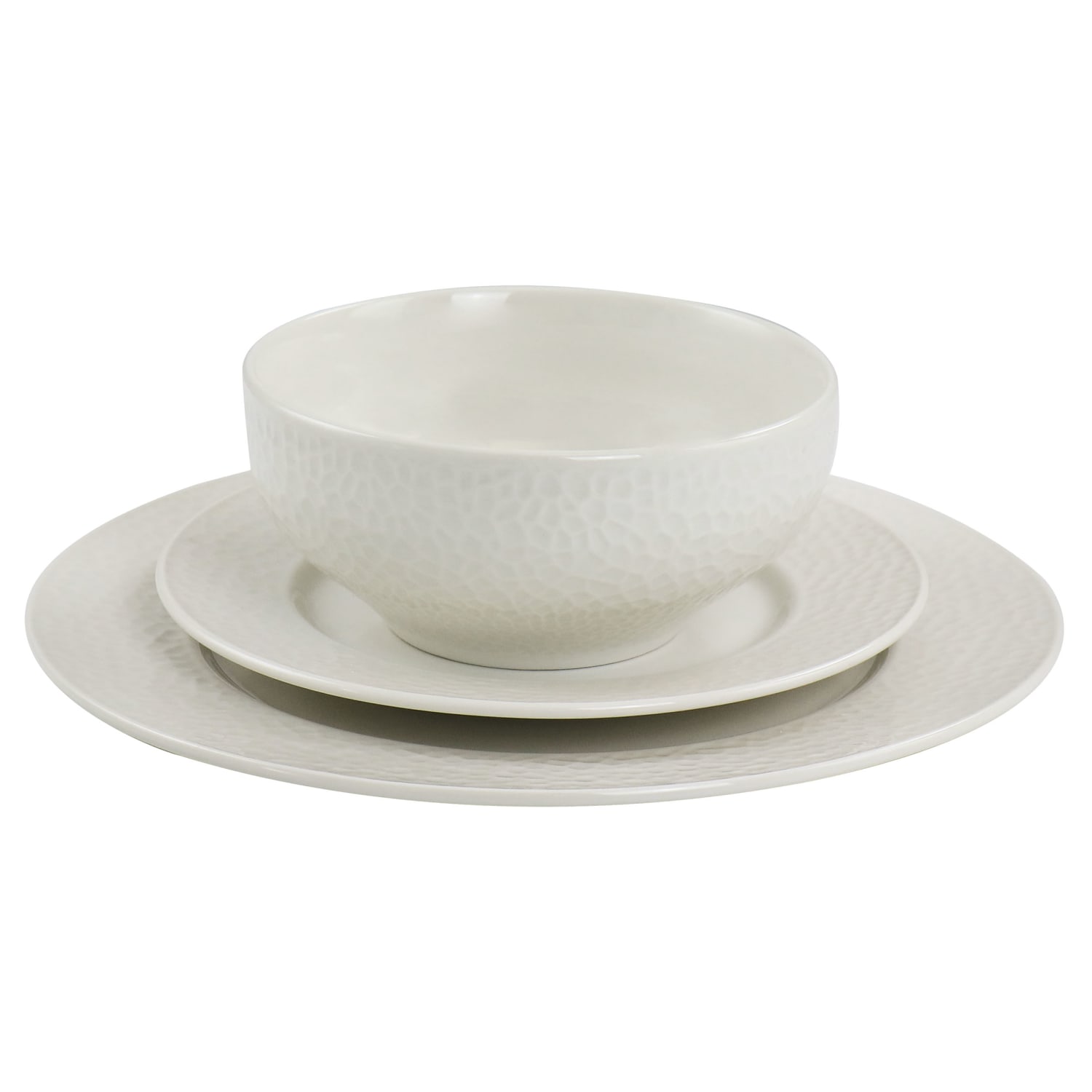 Elama Jasmine 16-Piece Dinnerware Set, White - Image 4