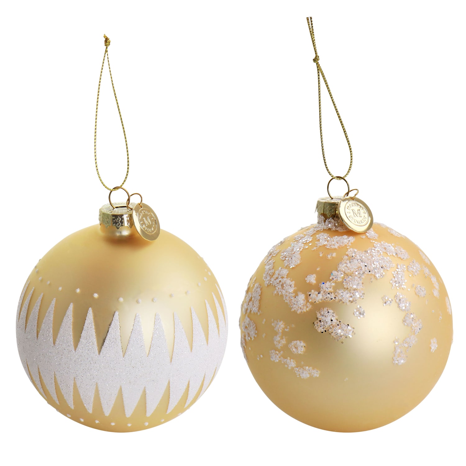 Martha Stewart Holiday Ball Ornament 4-Piece Set, 5inH x 4inW x 4inD, Gold - Image 5