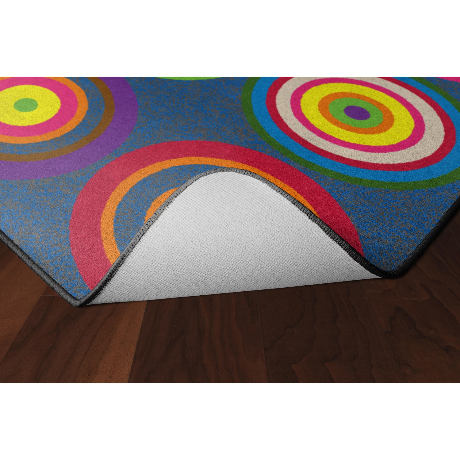 Flagship Carpets Color Rings Rug, Rectangle, 10ft 9in x 13ft 2in, Indigo - Image 4
