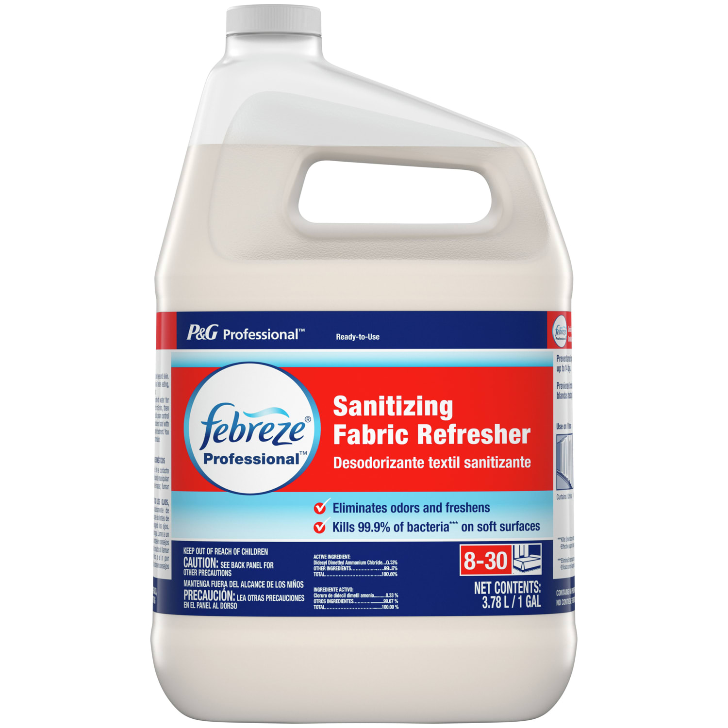 Febreze Professional Sanitizing Fabric Refresher Spray, Light Scent, 1 Gallon - Image 3
