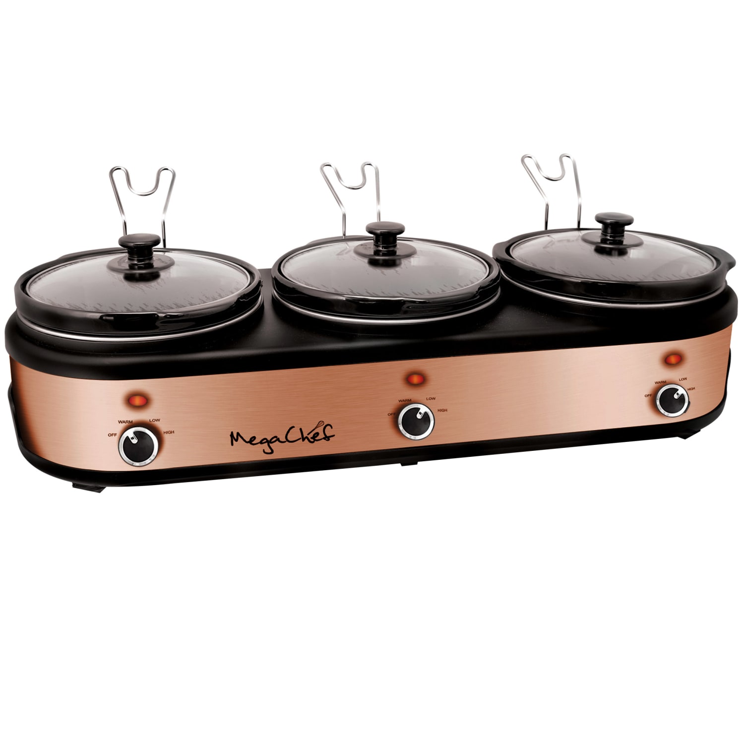 MegaChef 7-Piece Slow Cooker Set, Copper/Black - Image 4