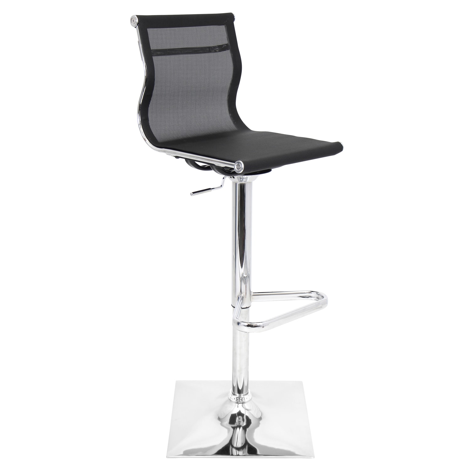 Lumisource Mirage Bar Stool BlackSilver BSTWMIRAGE BK PopularChairscom
