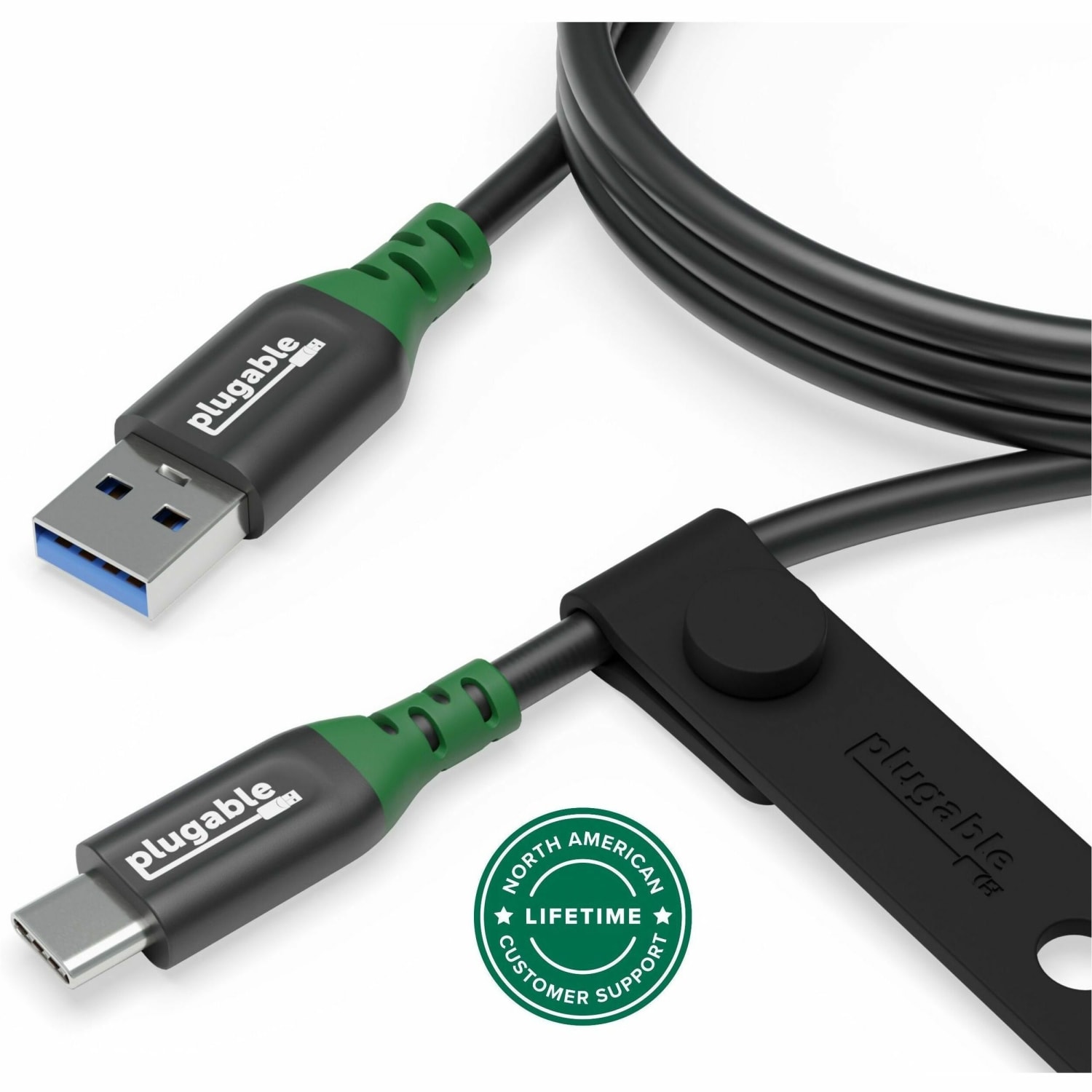 Plugable USB C to USB A Cable, USB 3.2 Gen 2 USB Cables, 3A (15W) Charging USB C Data Cable - 10Gbps  - USBCA1M