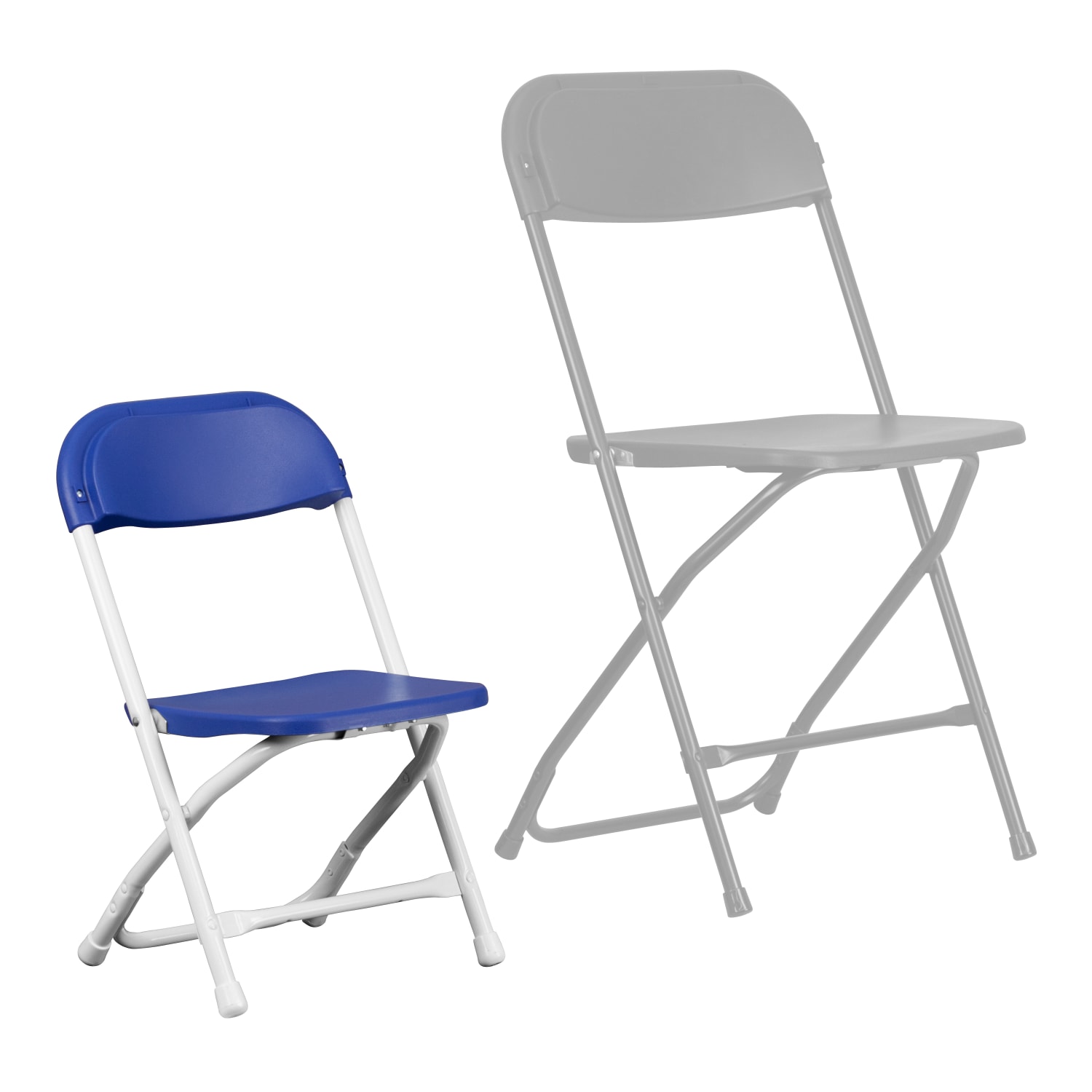Flash Furniture 2 Pack Kids Plastic Folding Chair Blue PopularChairscom