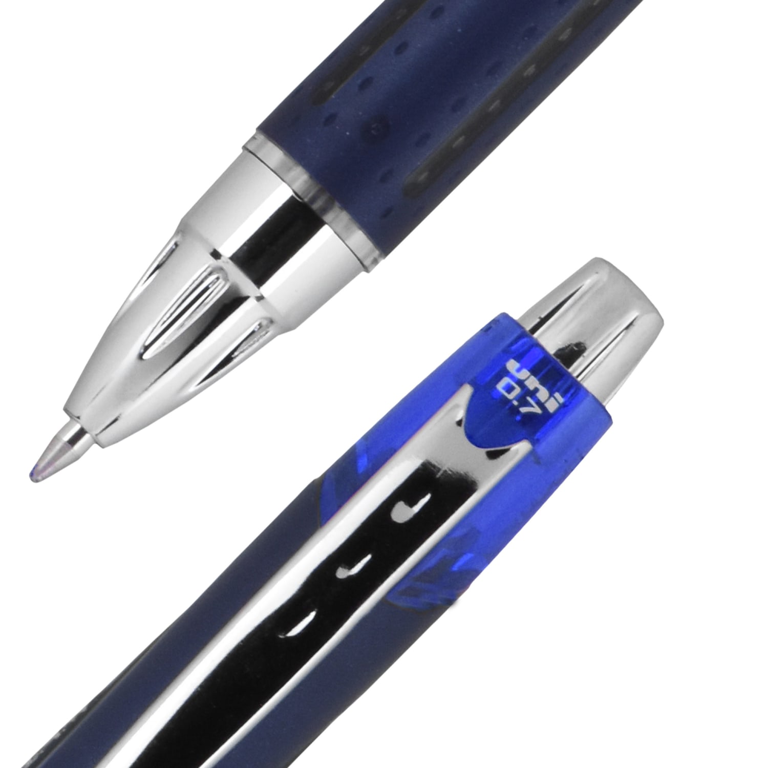 uni-ball Jetstream RT Retractable Ballpoint Pens, Fine Point, 0.7 mm, Blue Barrel, Blue Ink, Pack Of 12 - Image 3