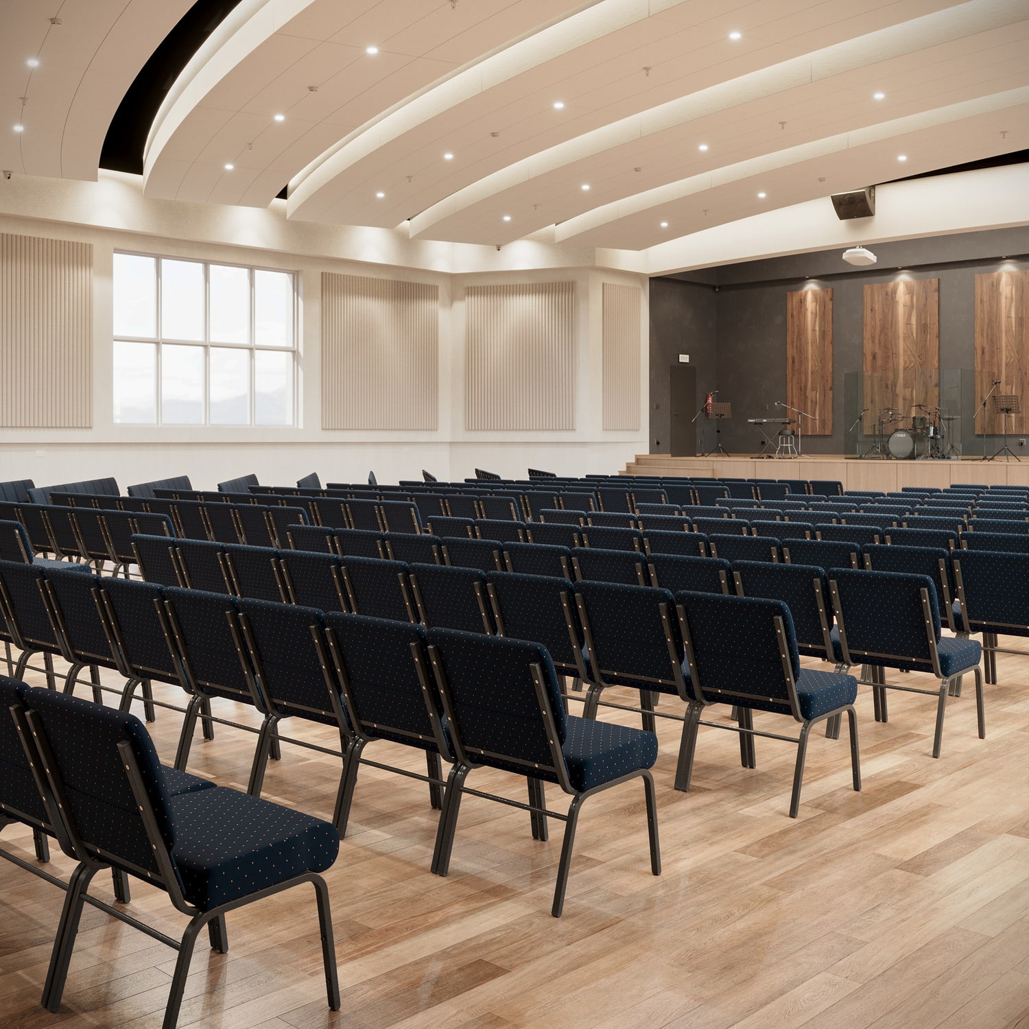 Flash Furniture HERCULES Series 21inW Stackable Church Chair Navy BlueGoldvein PopularChairscom