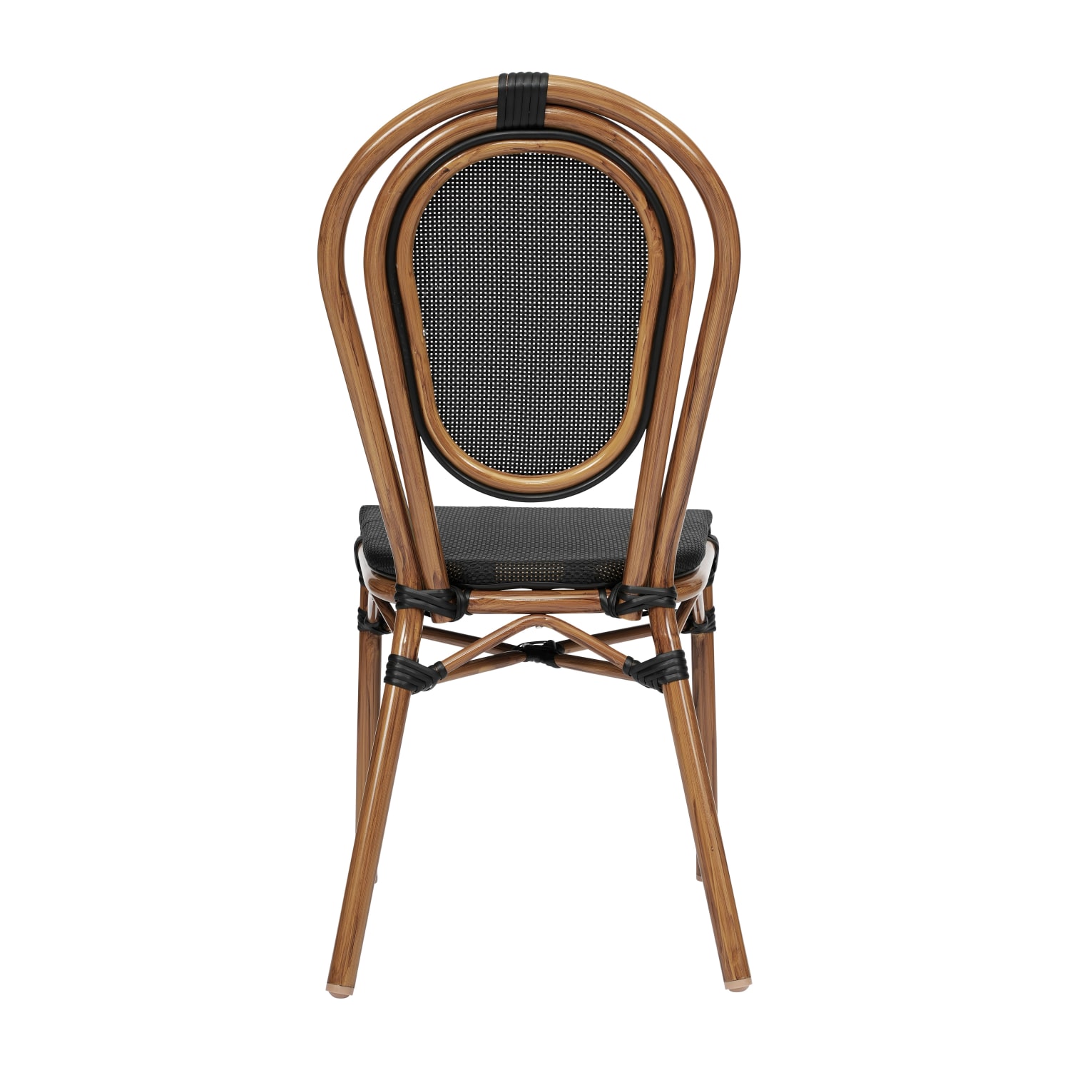 Flash Furniture 2 Pack Marseille Indoor/Outdoor Commercial Thonet Bistro Stacking Chair, Black/Natural Frame -2SDA6422STXTBKN - Image 9