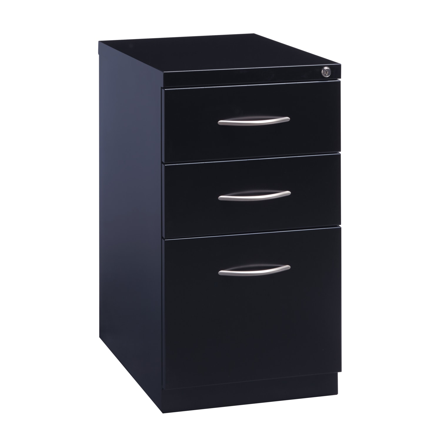 Hirsh 23inD Vertical 3-Drawer Mobile Pedestal File Cabinet, Black - Image 3