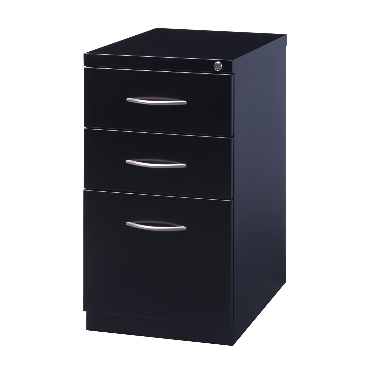 Hirsh 23inD Vertical 3-Drawer Mobile Pedestal File Cabinet, Black - Image 4