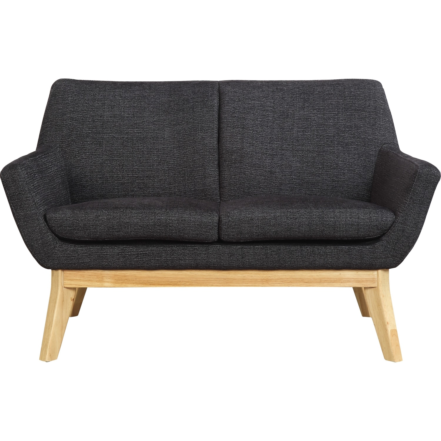 Lorell Quintessence Upholstered Loveseat BlackNatural PopularChairscom