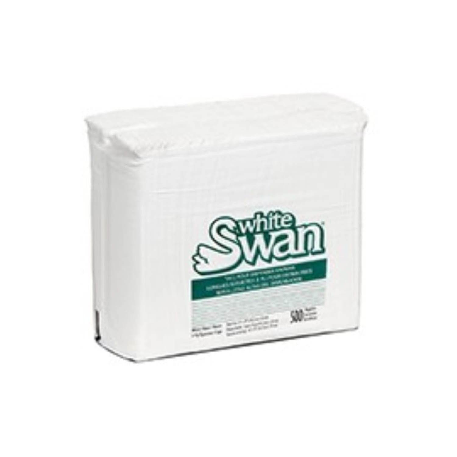 White Swan Tall Fold Disposable 1-Ply Napkins, 6in x 13in, White, 1,000 Napkins Per Pack, Case Of 10 Packs