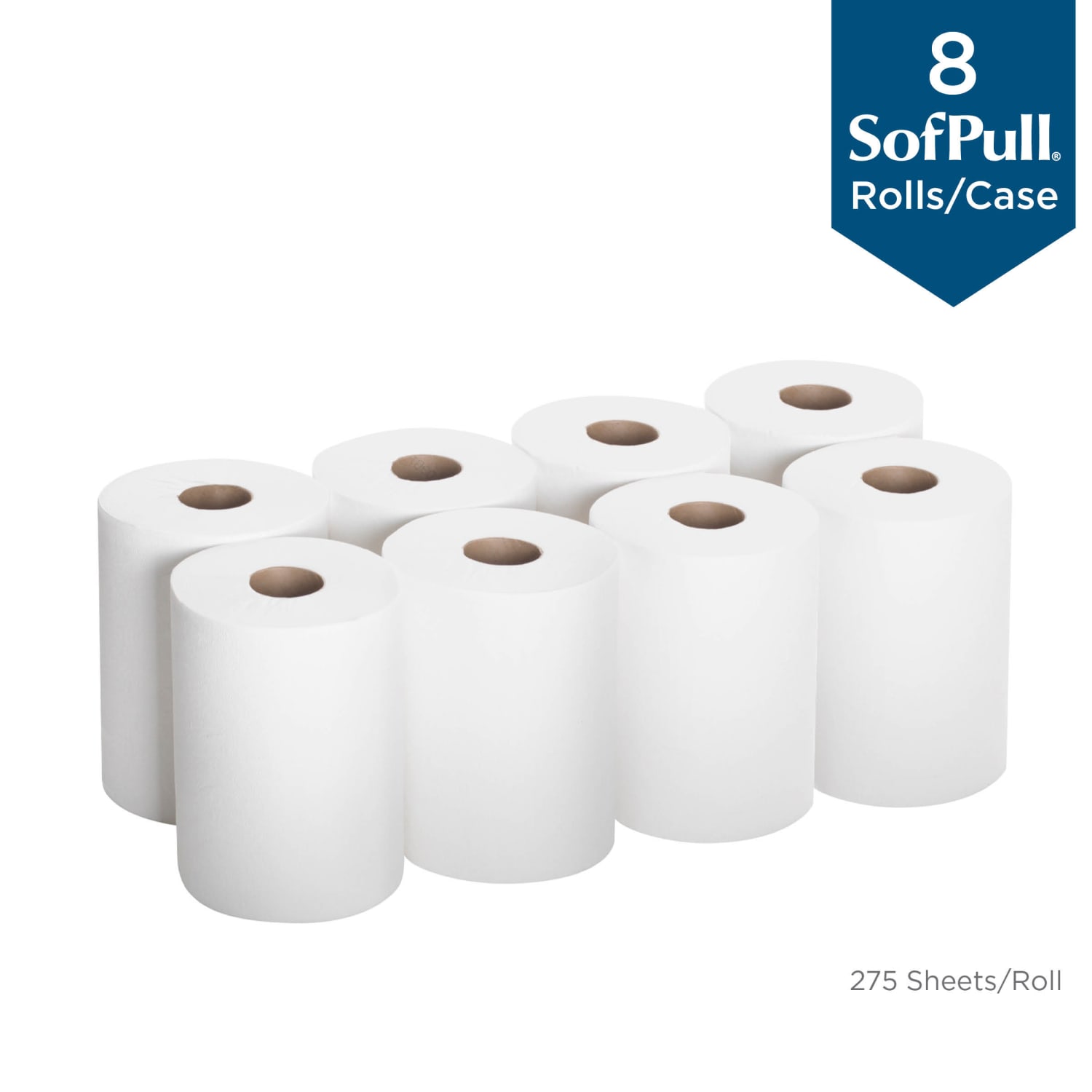 SofPull Premium Jr. Cap. 1-Ply Paper Towels, 275 Per Roll, Pack Of 8 Rolls - Image 4