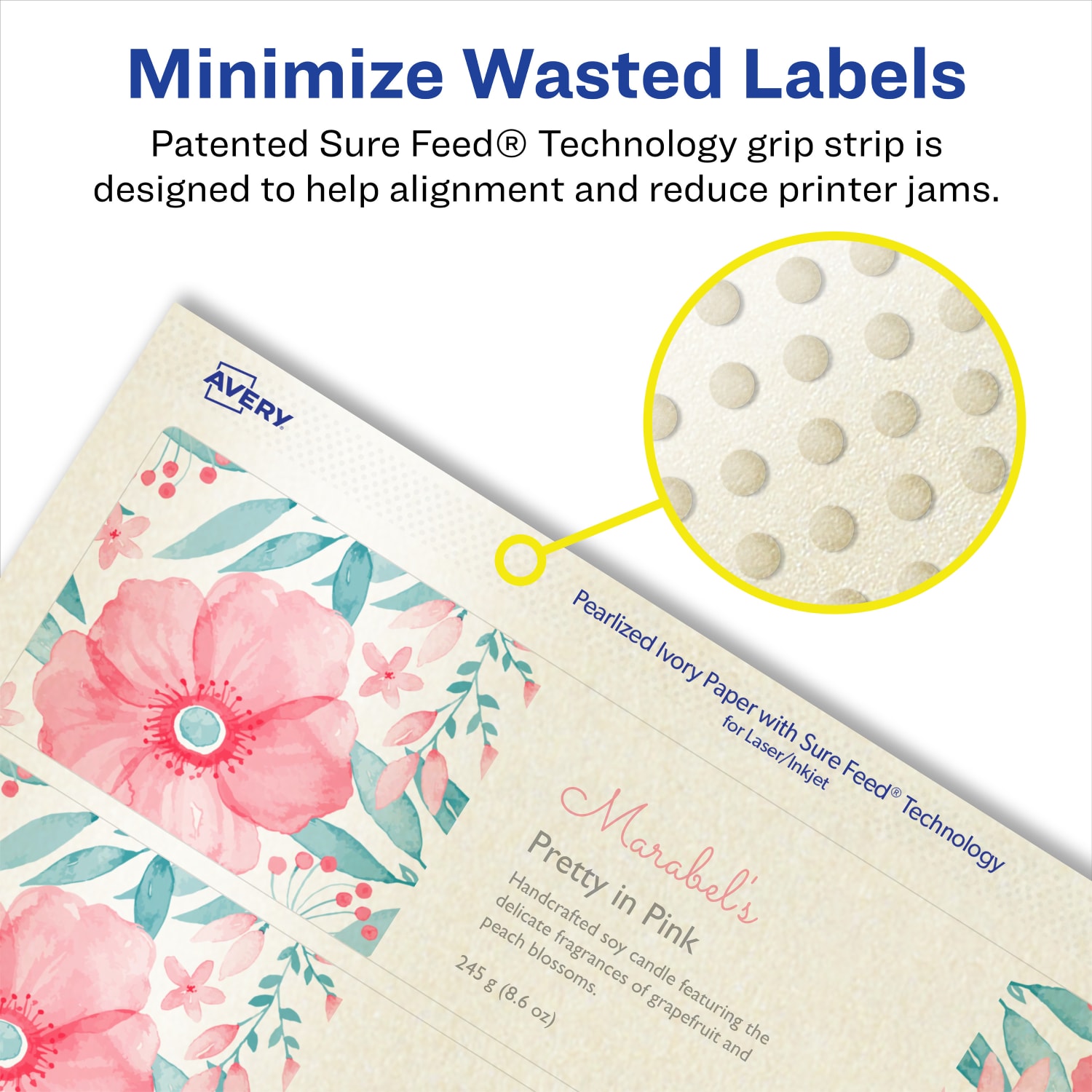 Avery Pearlized Permanent Labels With Sure Feed, 94250-PIP25, Rectangle, 3in x 7in, Ivory, Pack Of 75 Labels - Image 5
